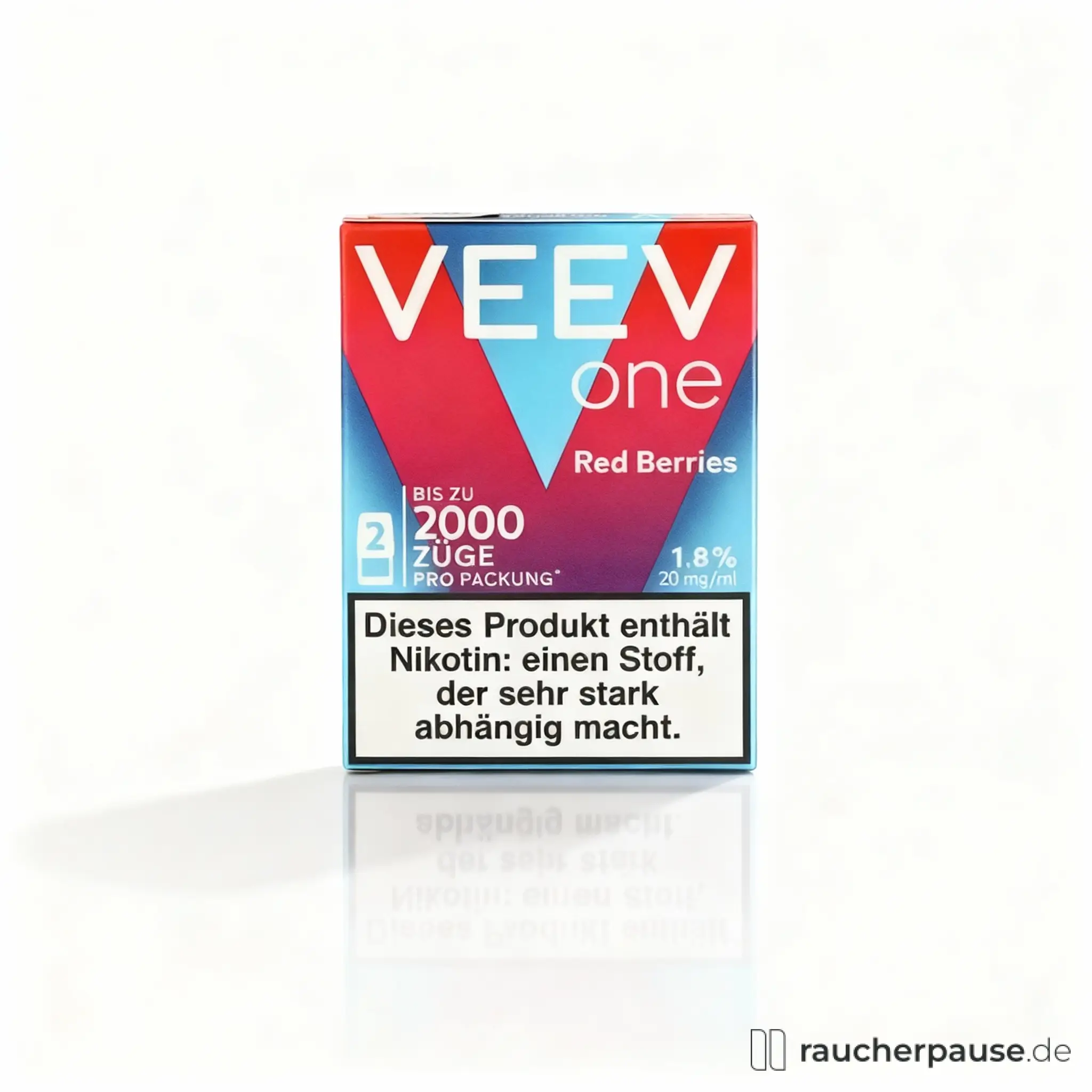 VEEV ONE Red Berries Vape Pods | 2x2ml | Intensives Beerenaroma | 20mg Nikotin