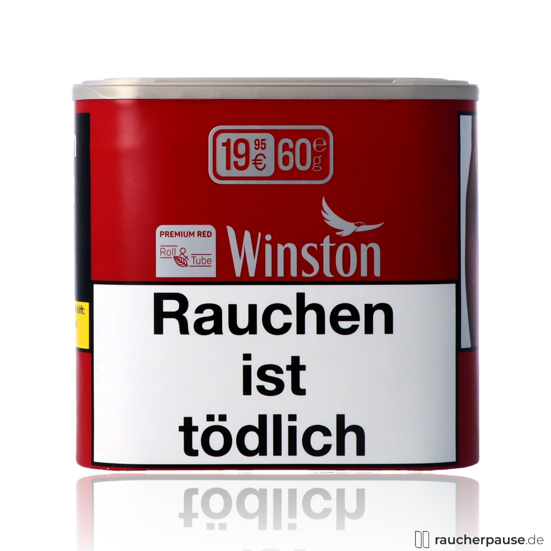 Winston Premium Red Tabak | 60g Dose | American Blend | Mittelstark