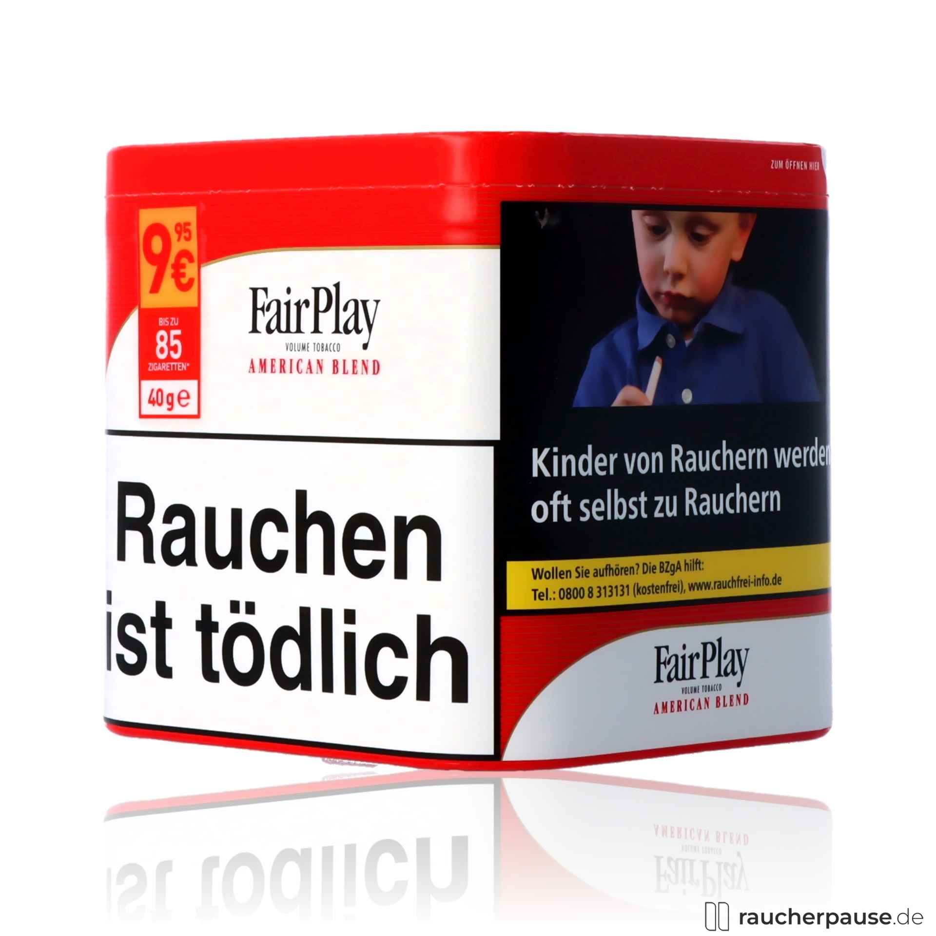 fair play xl volumentabak 40g box american blend burley virginia orient , packshot vorderseite