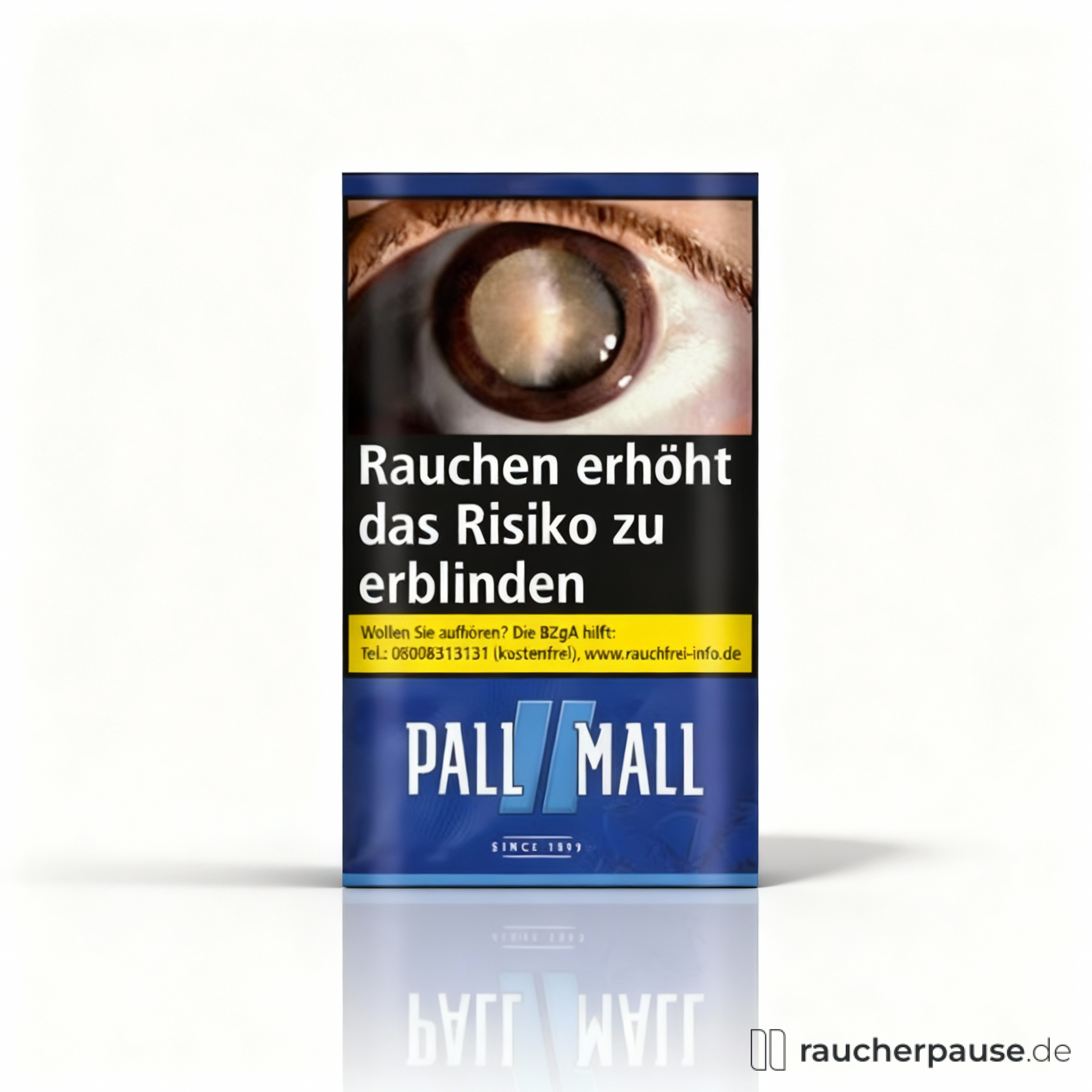 Pall Mall Blue Halfzware Tabakmischung | 50g Pouch | American Blend mit Zusätzen | Ideal zum Drehen | Starke Mischung