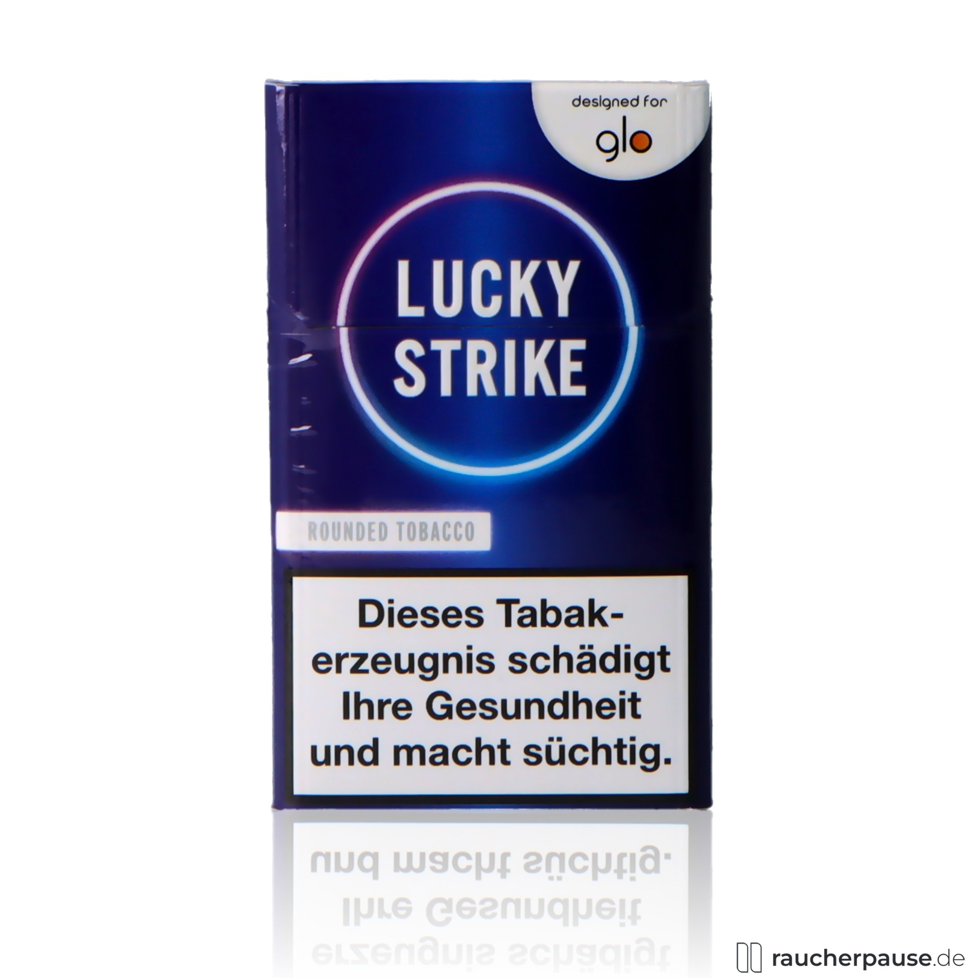 Lucky for Glo | Rounded Tobacco | 20 Tabaksticks | Heat not Burn lucky strike, lucky for glo rounded tobacco tabaksticks heat not burn , packshot hinterseite