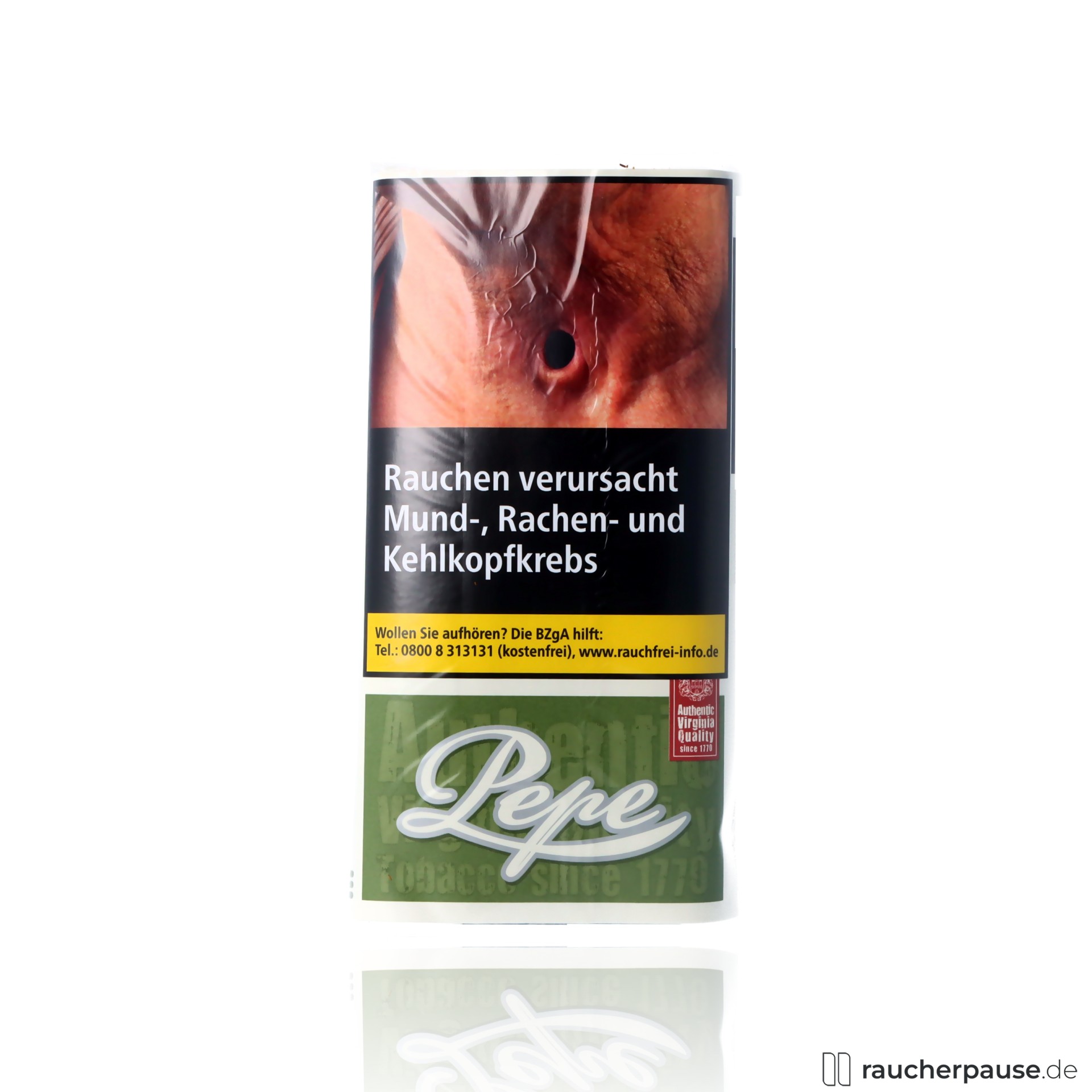 Pepe Rich Green Tabak | 30g Feinschnitt | 100% Virginia | Ohne Zusatzstoffe