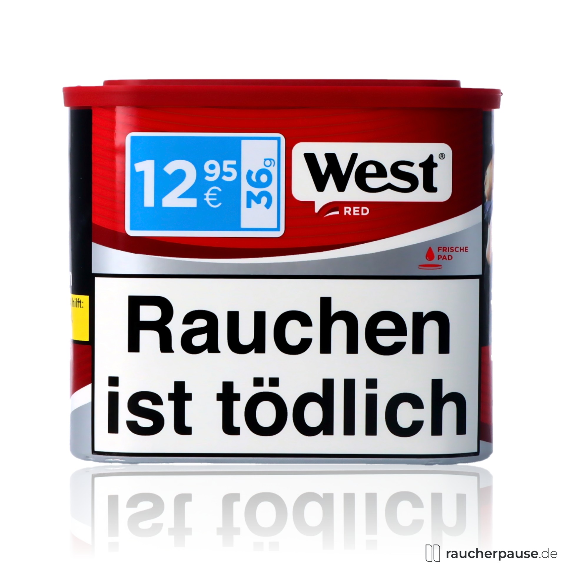 West Red Volumentabak 36g | American Blend | Würzig & Ergiebig | Stopftabak