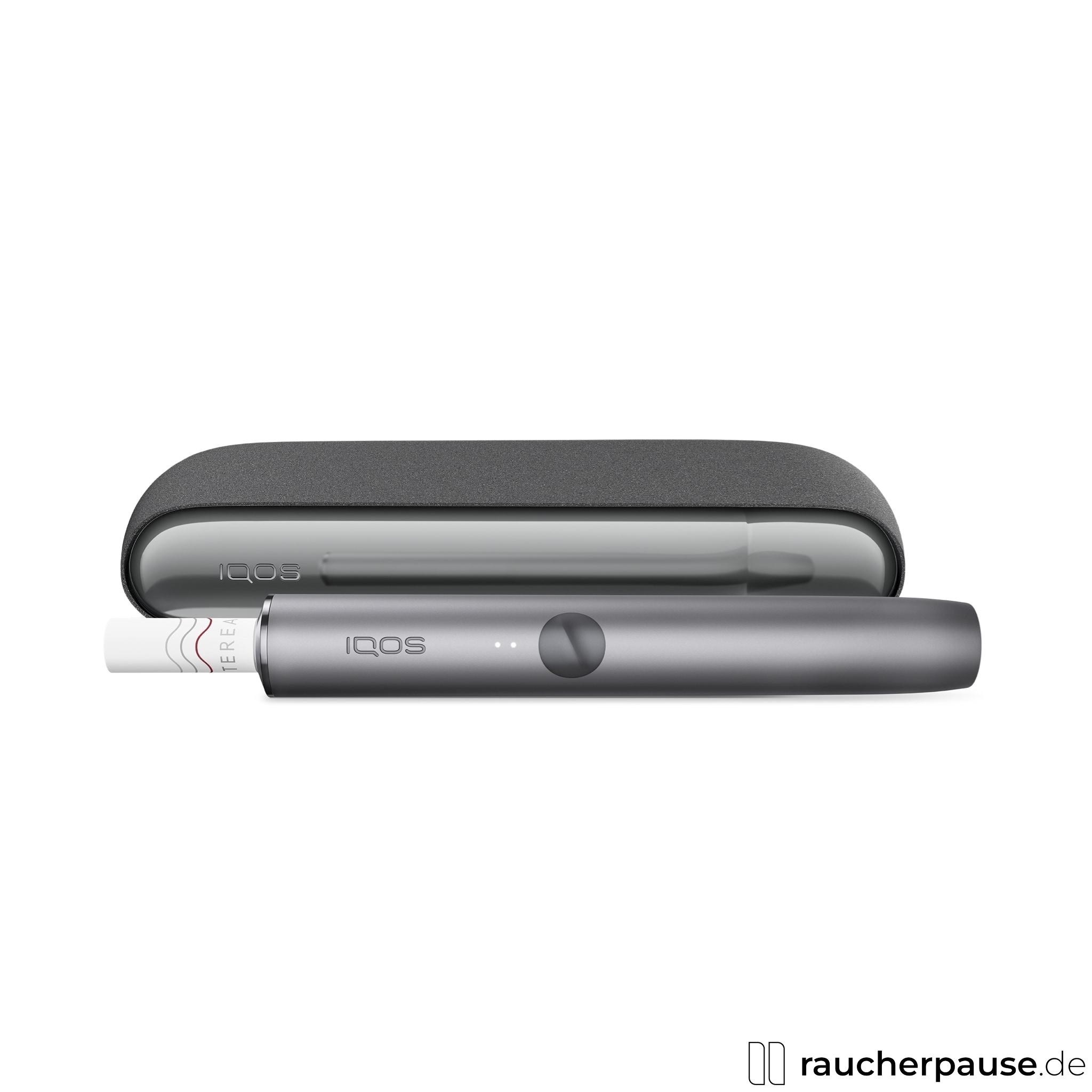iqos, iqos iluma pebble grey , packshot seitlich