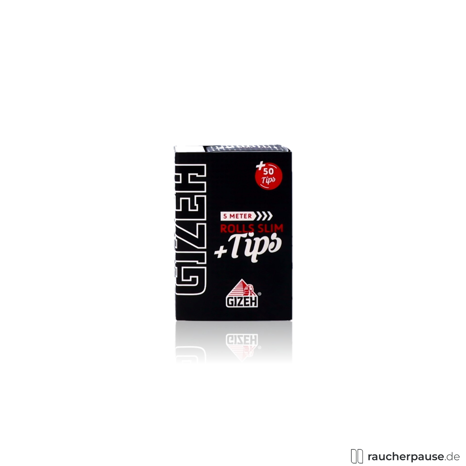 Gizeh Black Rolls Slim + Tips | 5m King Size Papier