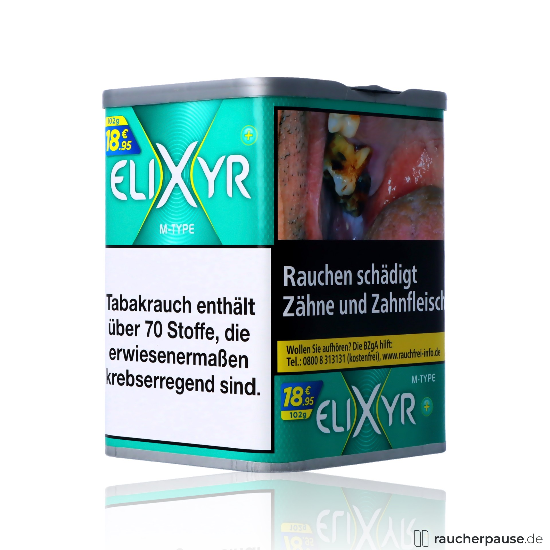 elixyr zigarettentabak dose american blend kraeftiger geschmack , packshot seitlich