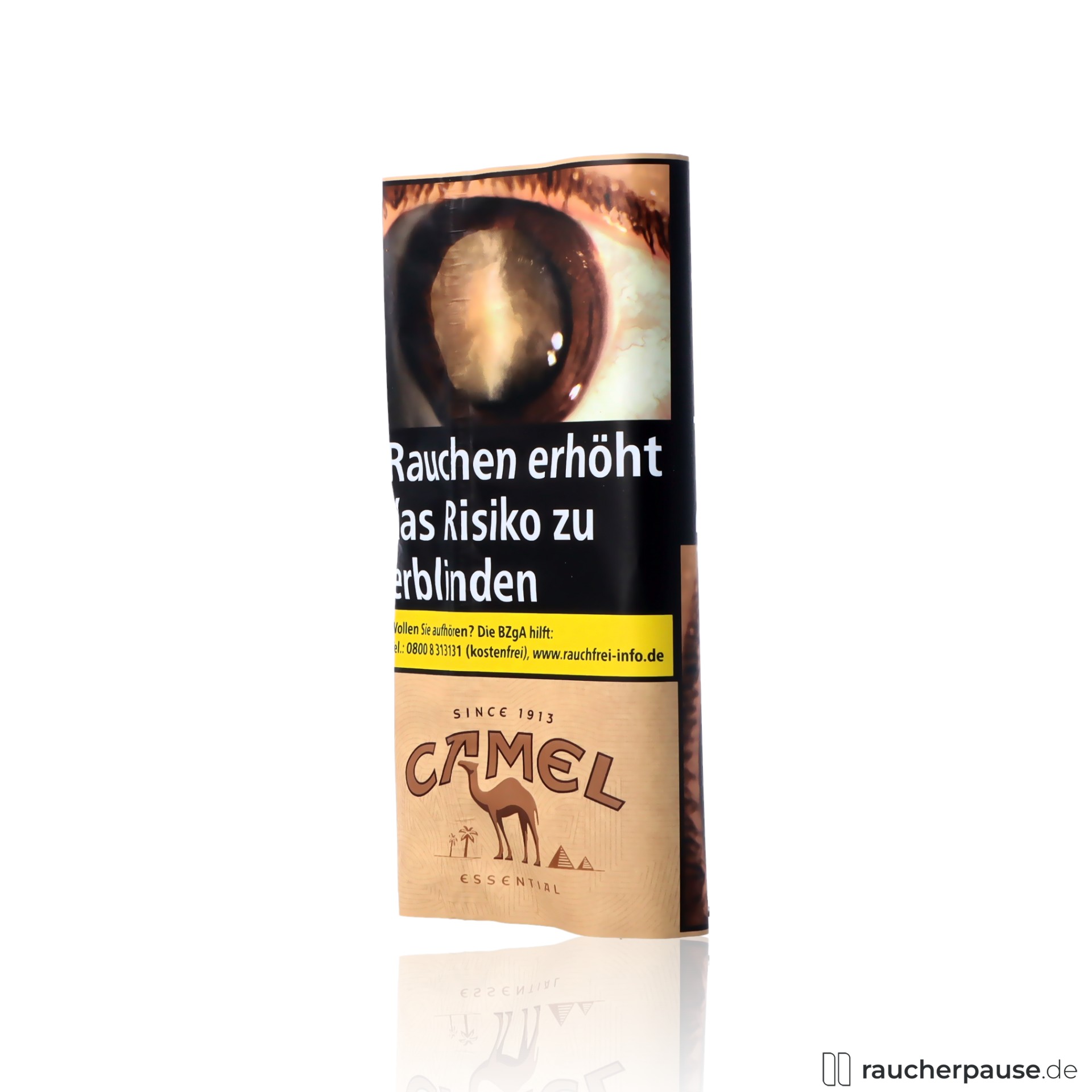 camel essential tabak 30g pouch feinschnitt ohne zusatzstoffe , packshot vorderseite
