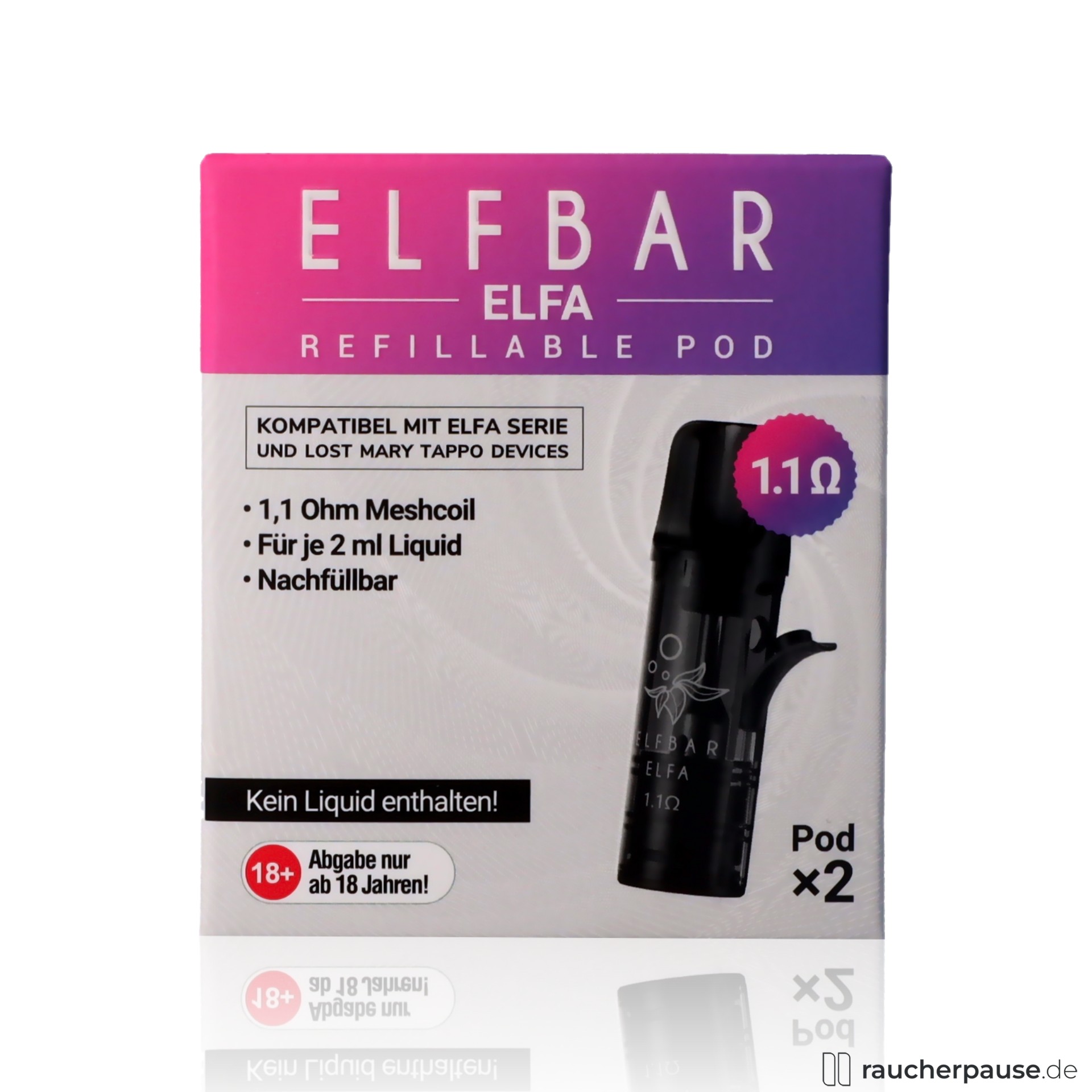 ELFBAR ELFA Leer-Pods: 1.1 Ohm & Auslaufsicher kaufen ELFBAR ELFA Leer-Pods: 1.1 Ohm & Auslaufsicher kaufen