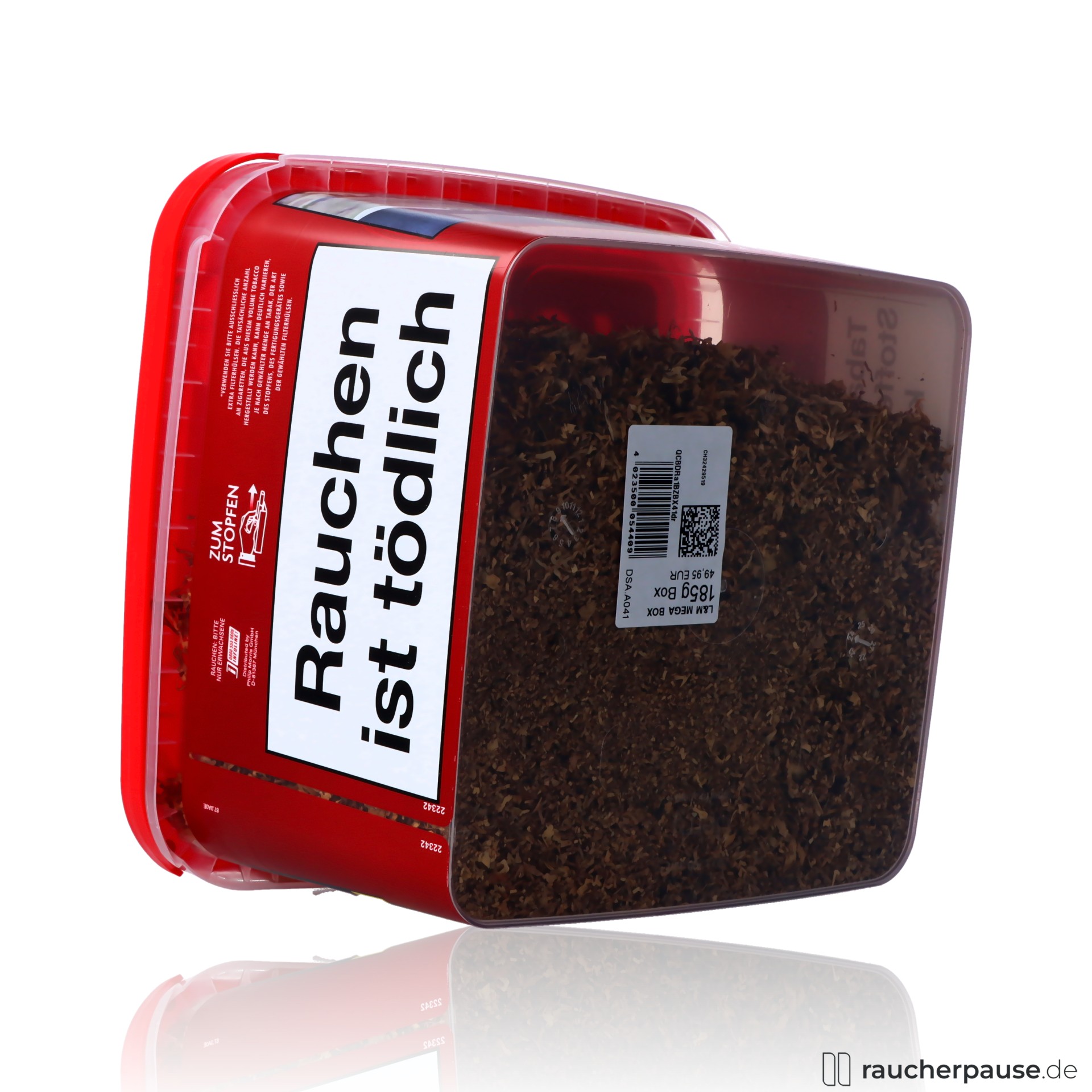 lm volumentabak rot super box american blend wuerzig aroma , packshot vorderseite
