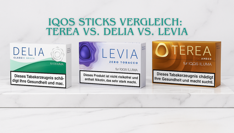 IQOS Sticks Vergleich von Delia, Levia und Terea