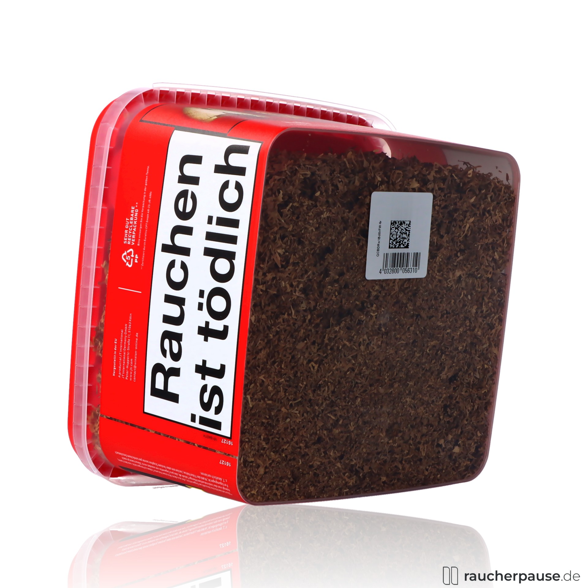 winston red giant volumentabak eimer american blend zigaretten , packshot hinterseite