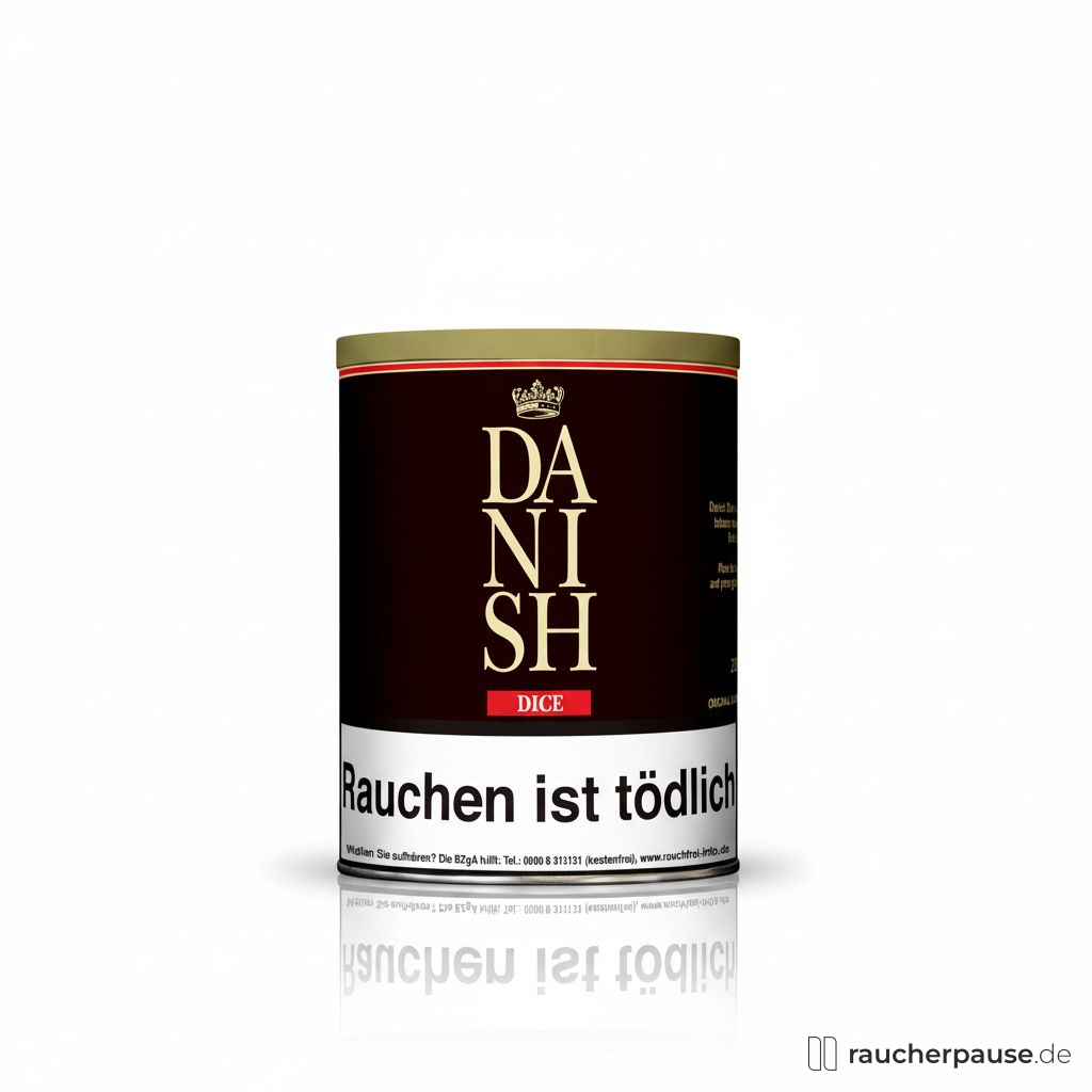 Danish Dice Tabak | 200g Dose | Mandarine & Brandy Aroma | Cube Cut