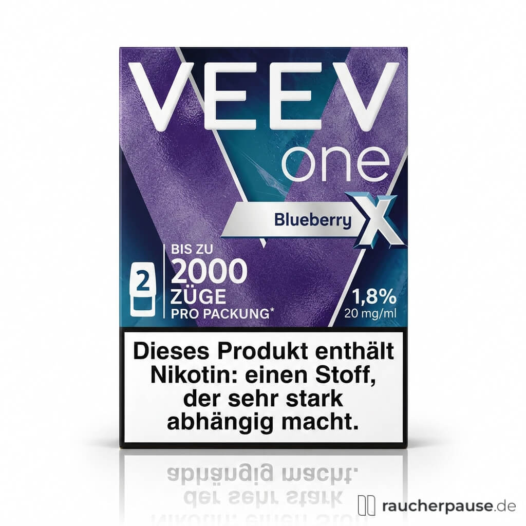 VEEV ONE XTRA Blueberry Pods | 2er Pack | 1,8% Nikotin | Bis zu 2000 Züge