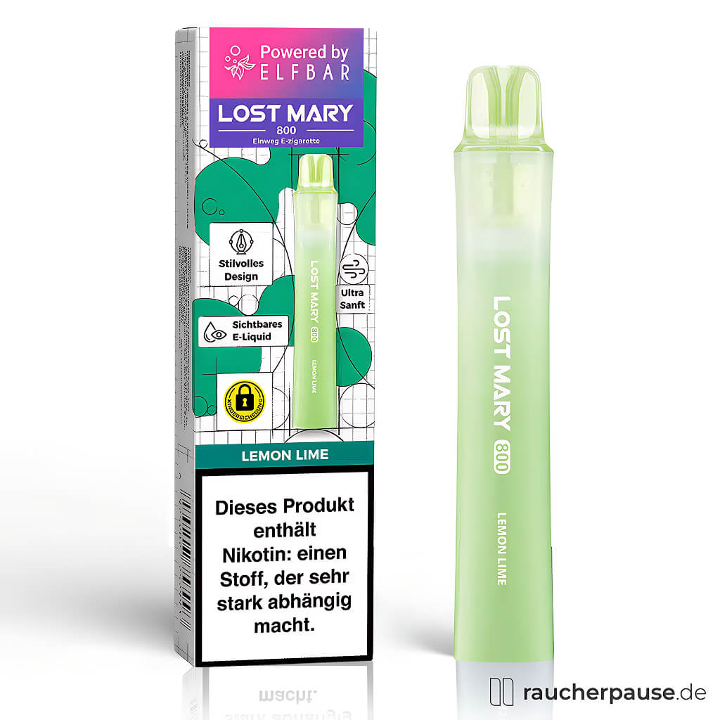 Lost Mary 800 Einweg E-Zigarette | Lemon Lime | 20 mg/ml Nikotin
