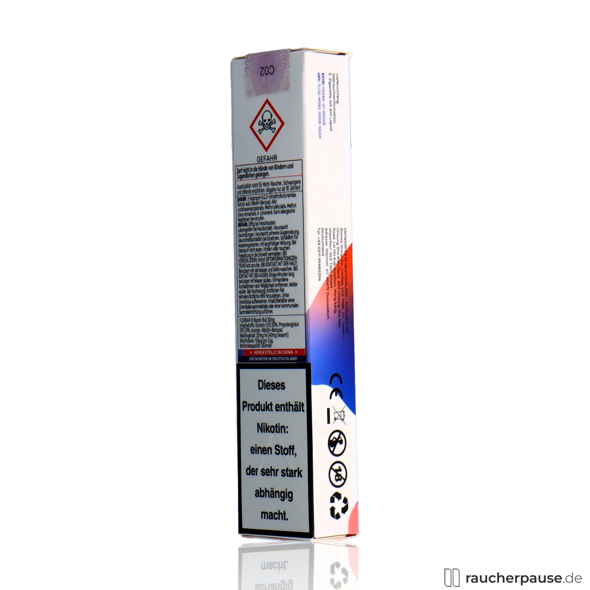 Flerbar Bloody Bull Energy-Genuss mit 20 mg Nikotin Flerbar Bloody Bull Energy-Genuss mit 20 mg Nikotin