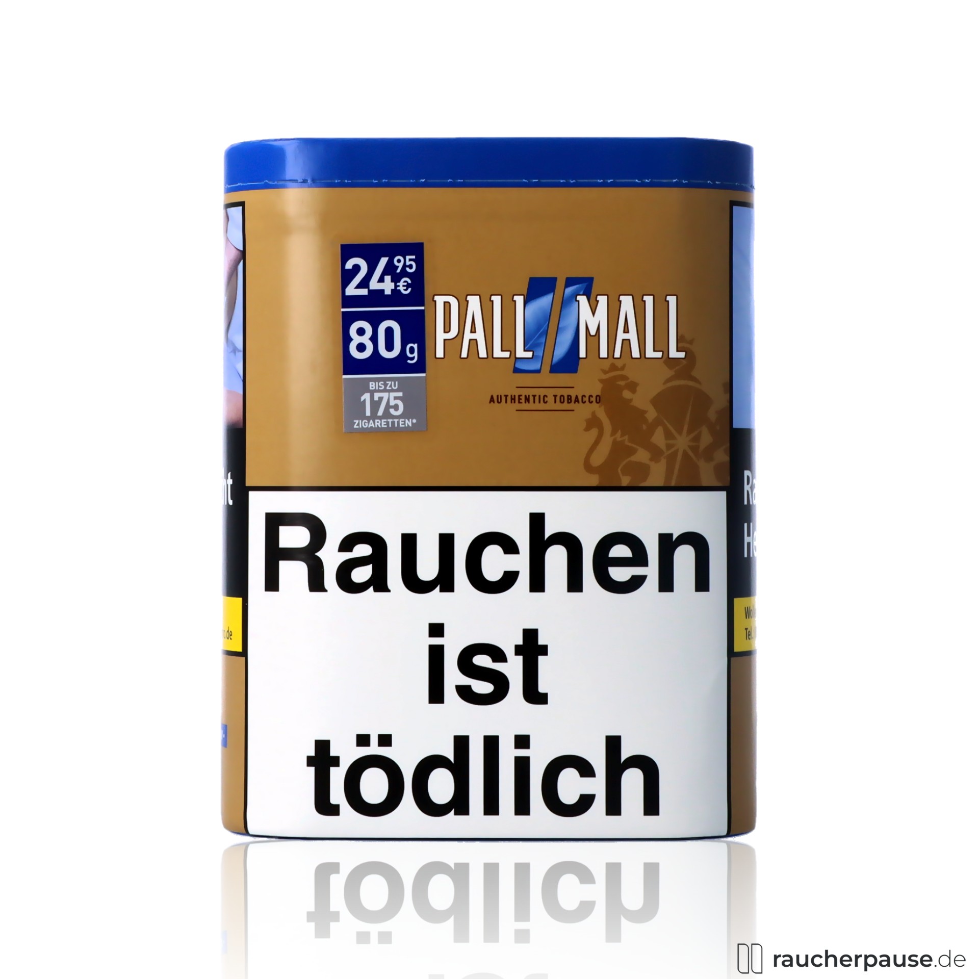 Pall Mall Authentic Blau XL | Volumentabak 80g Dose | Ohne Aromazusätze
