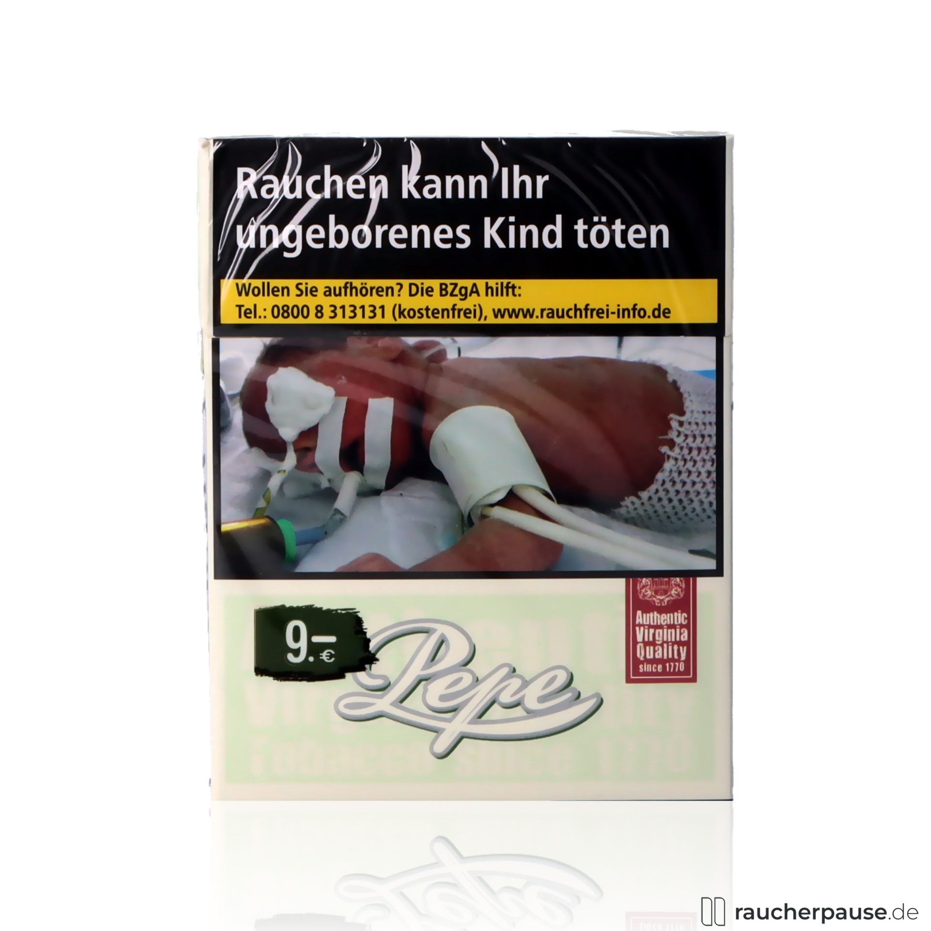 Pepe Fine Green Zigaretten | 25 Stk. pro Packung | Ohne Zusatzstoffe