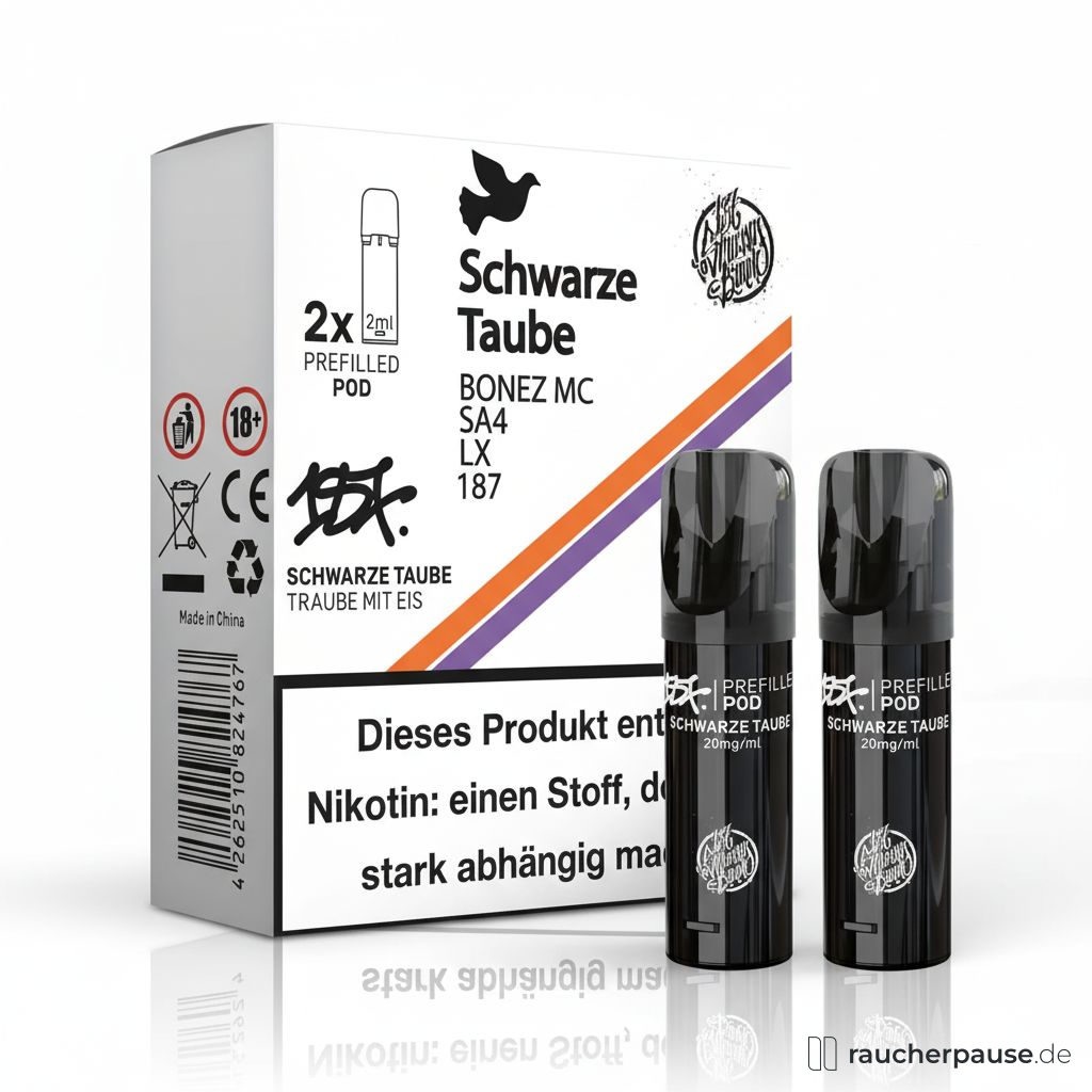 187 Strassenbande Pods | Schwarze Taube | 20mg/ml Nikotin | Traube & Ice