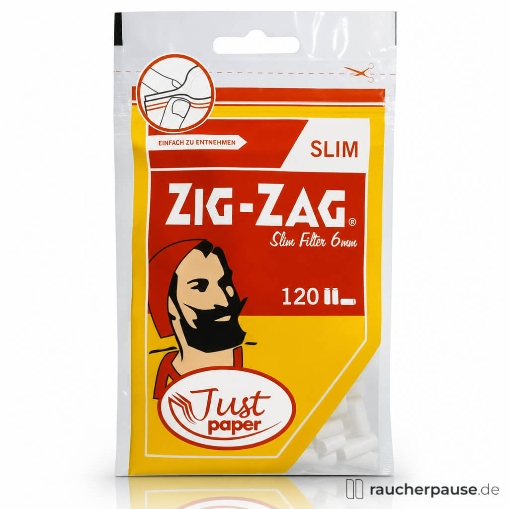 Zig-Zag Just Paper Slim Filter | 120 Stück | 6 mm Ø