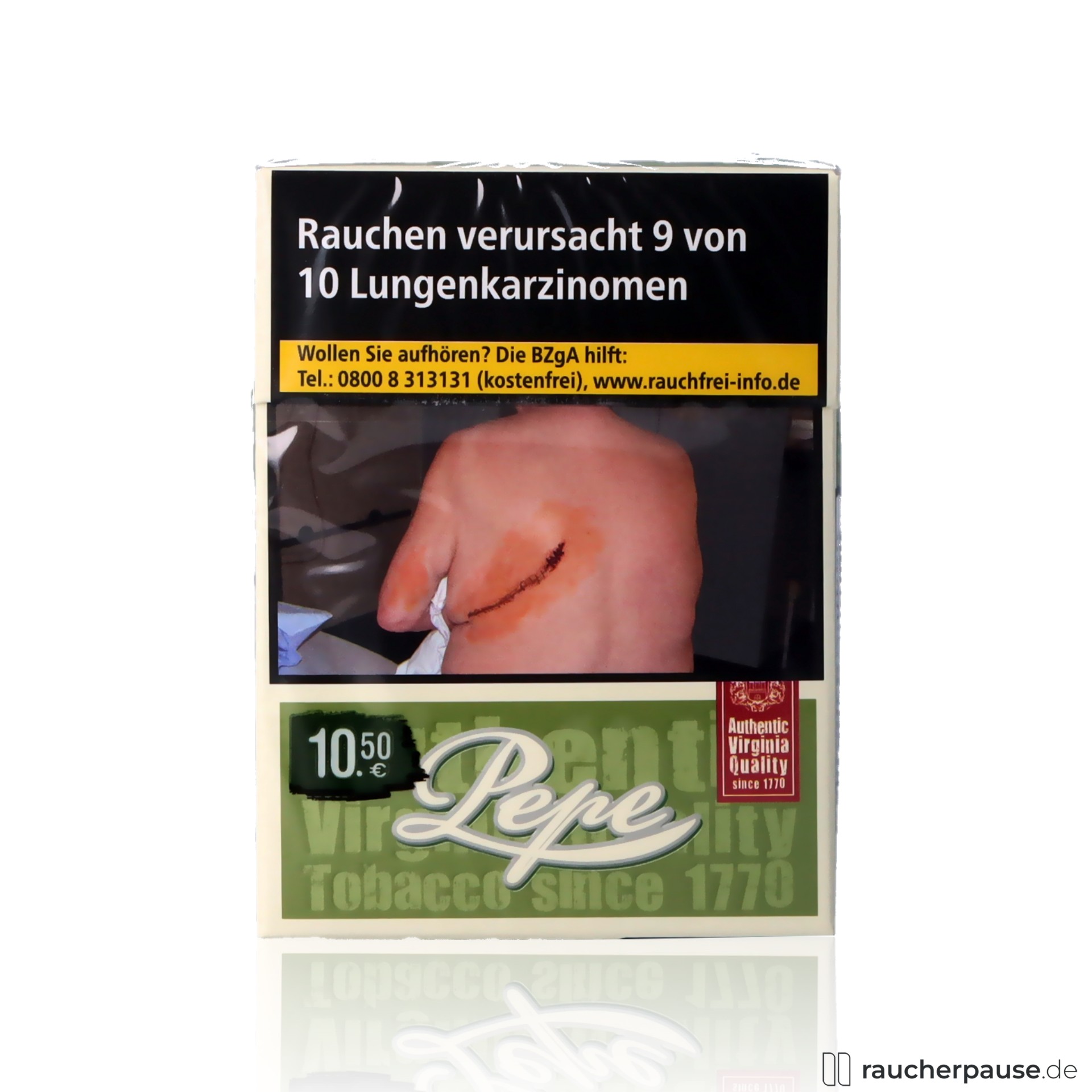 Pepe Rich Green Zigaretten | 30 Stk. pro Packung | Ohne Zusatzstoffe