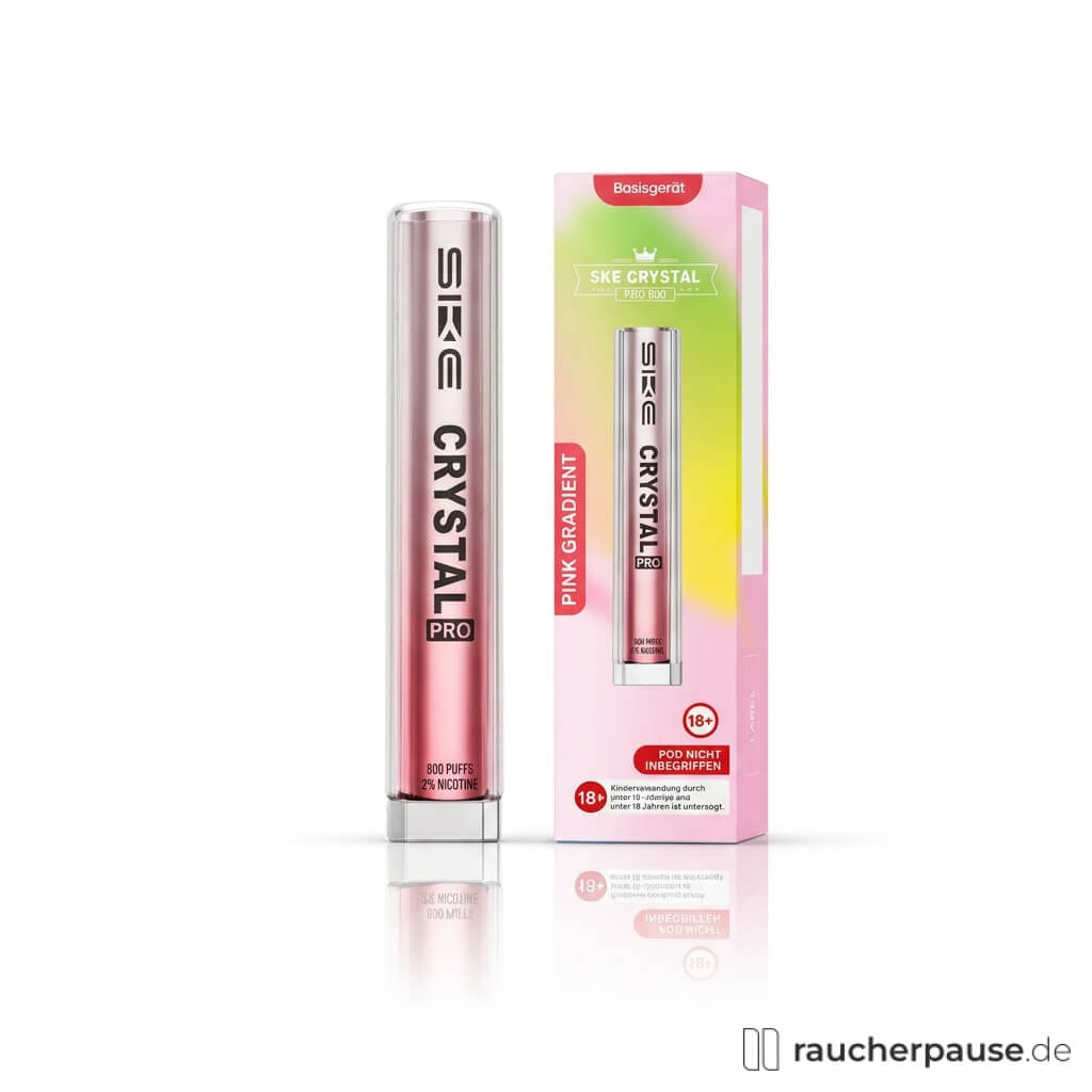 SKE Crystal 800 Pro Akku Pink Gradient | 400 mAh