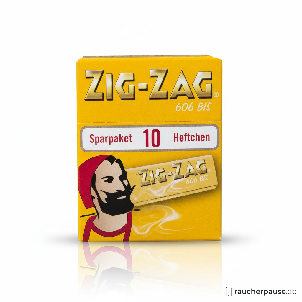 Zig-Zag Gelb Zigarettenpapier Sparpaket | 1 Heftchen á 50 Blatt | Hochwertige Holzzellulose