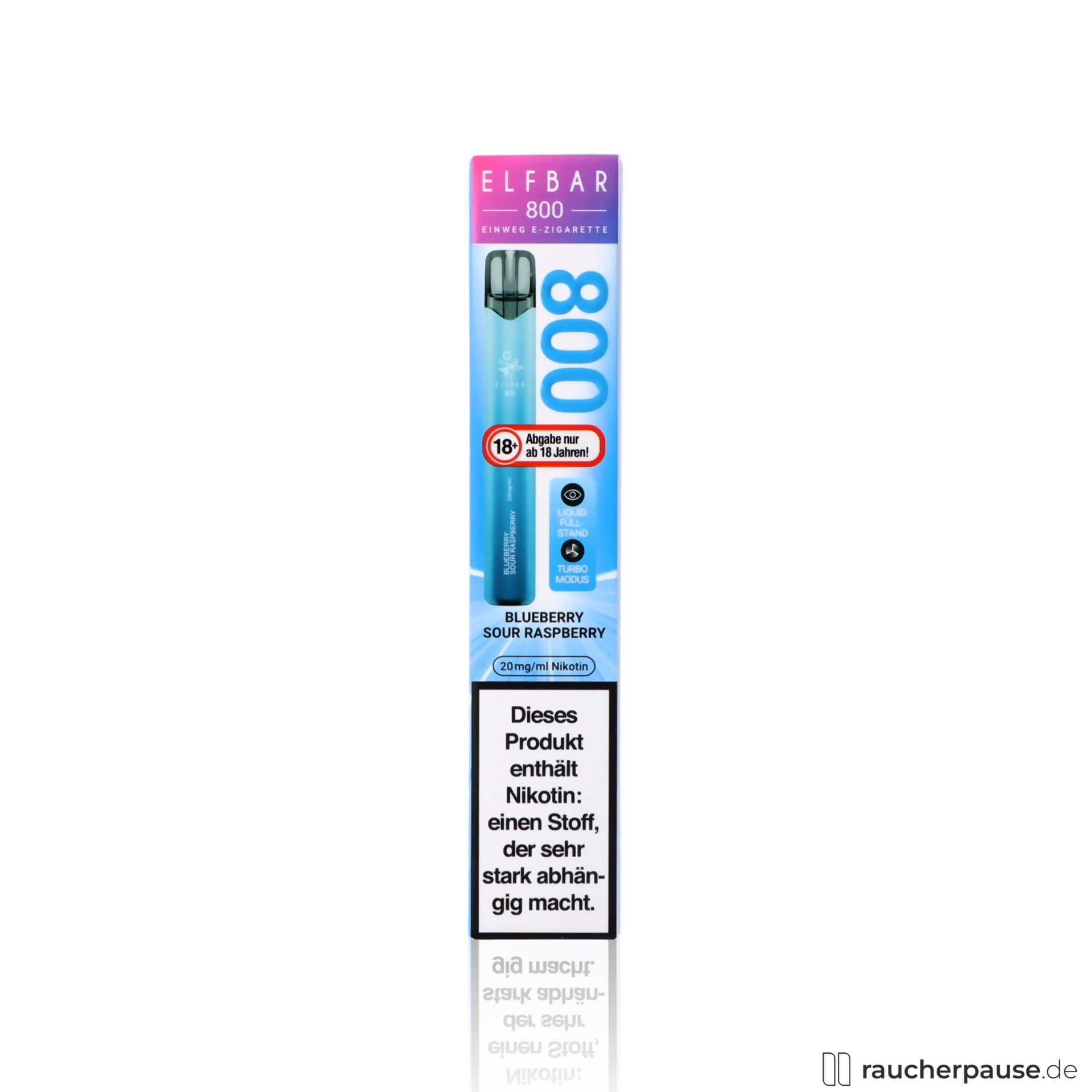 ELFBAR 800 Einweg E-Zigarette | Blueberry Sour Raspberry | 20mg Nikotin | 800 Züge