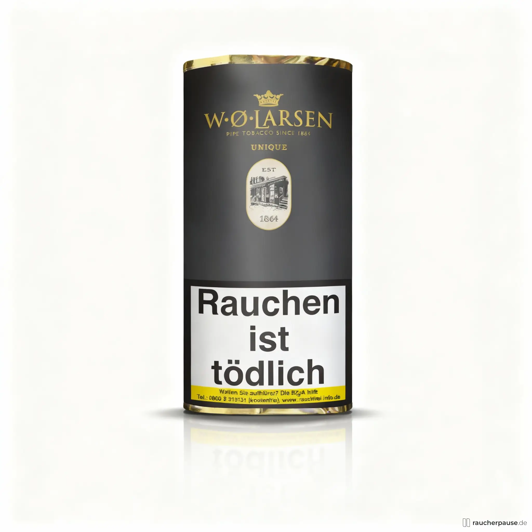 W.O. Larsen Unique Pfeifentabak 50g | Milder dänischer Cavendish mit Hickorynuss & Vanille Aroma