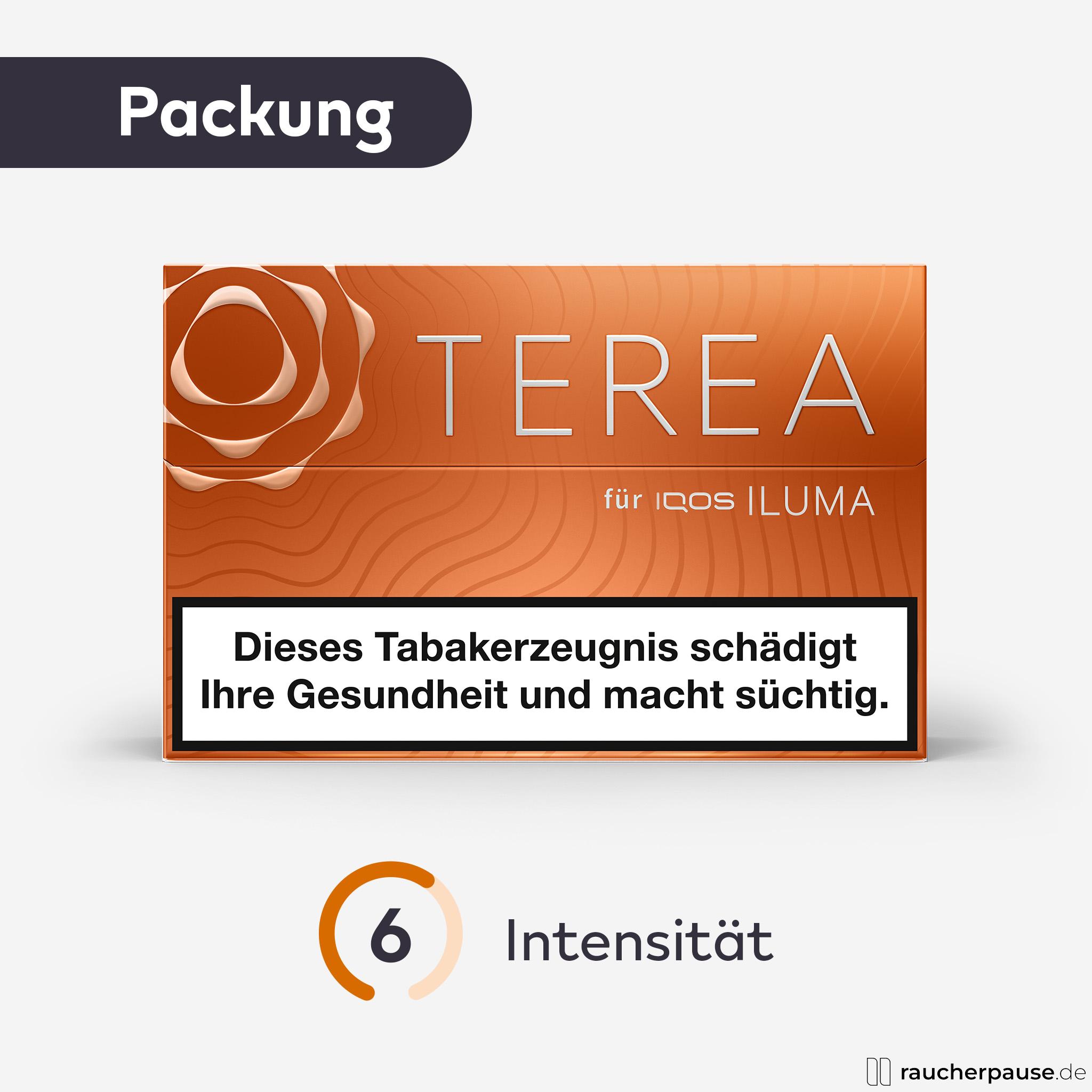 Terea Amber Tabaksticks für IQOS Iluma | 20 Stück | Vollmundiger Geschmack