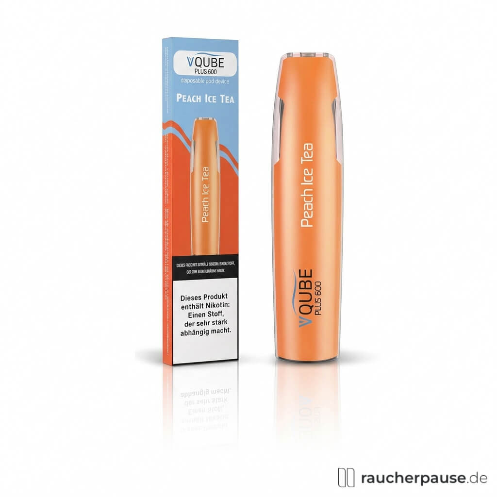 VQube plus600 Peach Ice Tea | 16 mg/ml Nikotin | bis zu 600 Züge