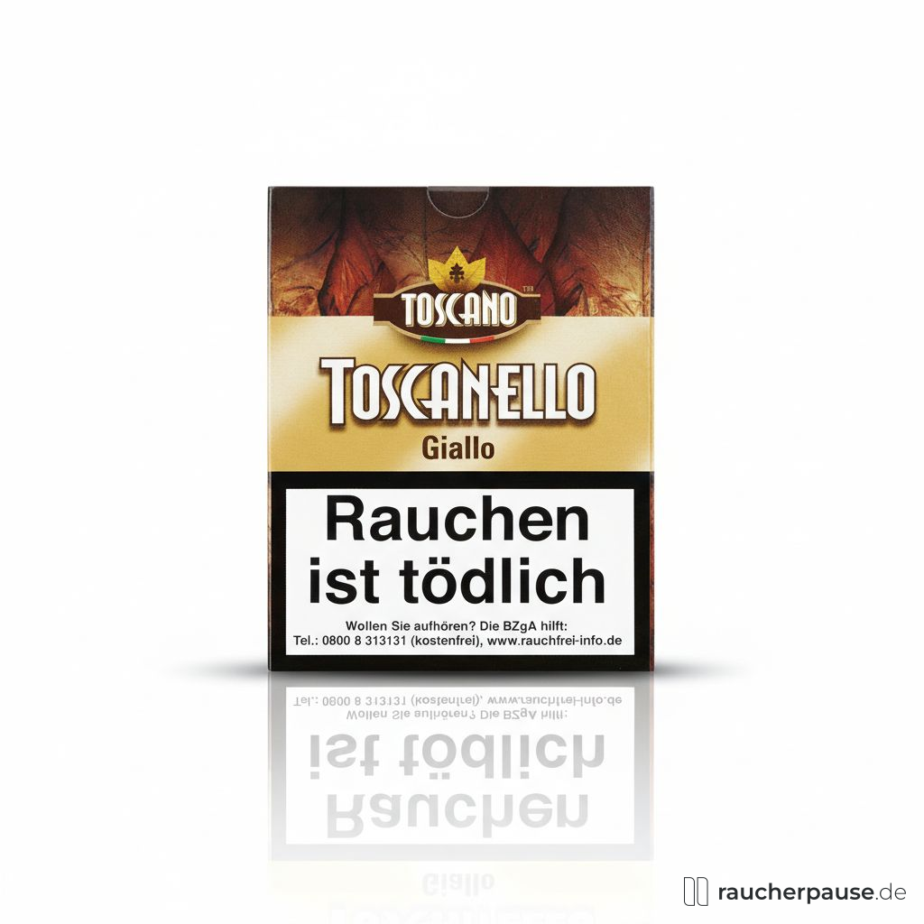 Toscano Toscanello Giallo Zigarren | 5er Pack | Vanille Aroma | Italienischer Tabak Toscano Toscanello Giallo Zigarren | 5er Pack | Vanille Aroma | Italienischer Tabak