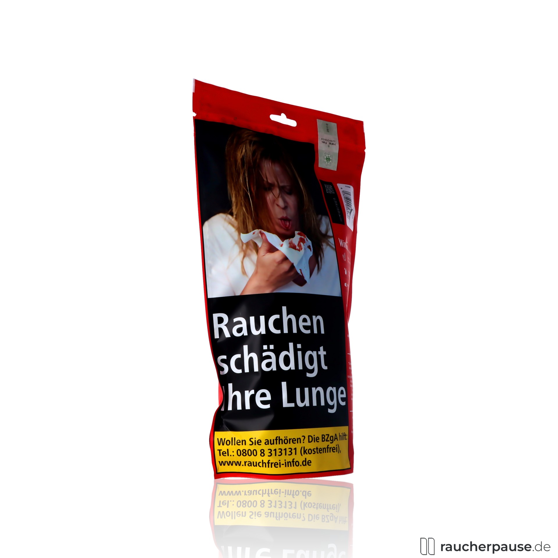 winston red volumentabak beutel wuerziges aroma american blend , packshot vorderseite