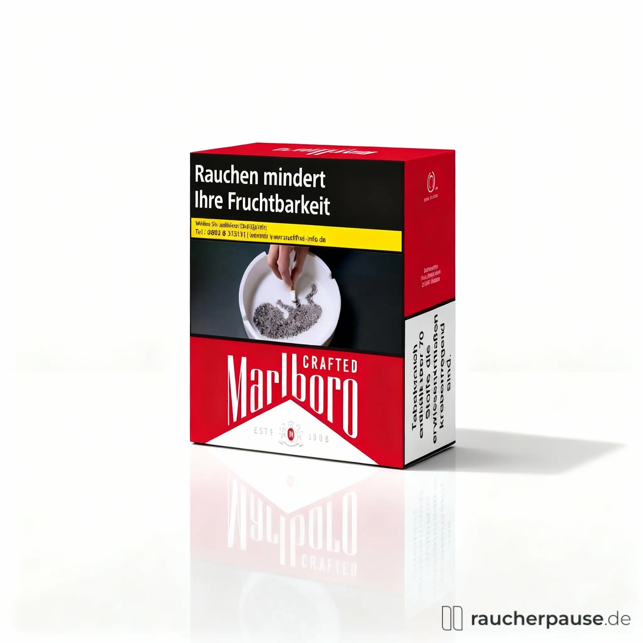 Marlboro Crafted Red King Size Zigaretten, 60 Stück, in roter Packung mit goldener Schrift und intensivem American Blend.