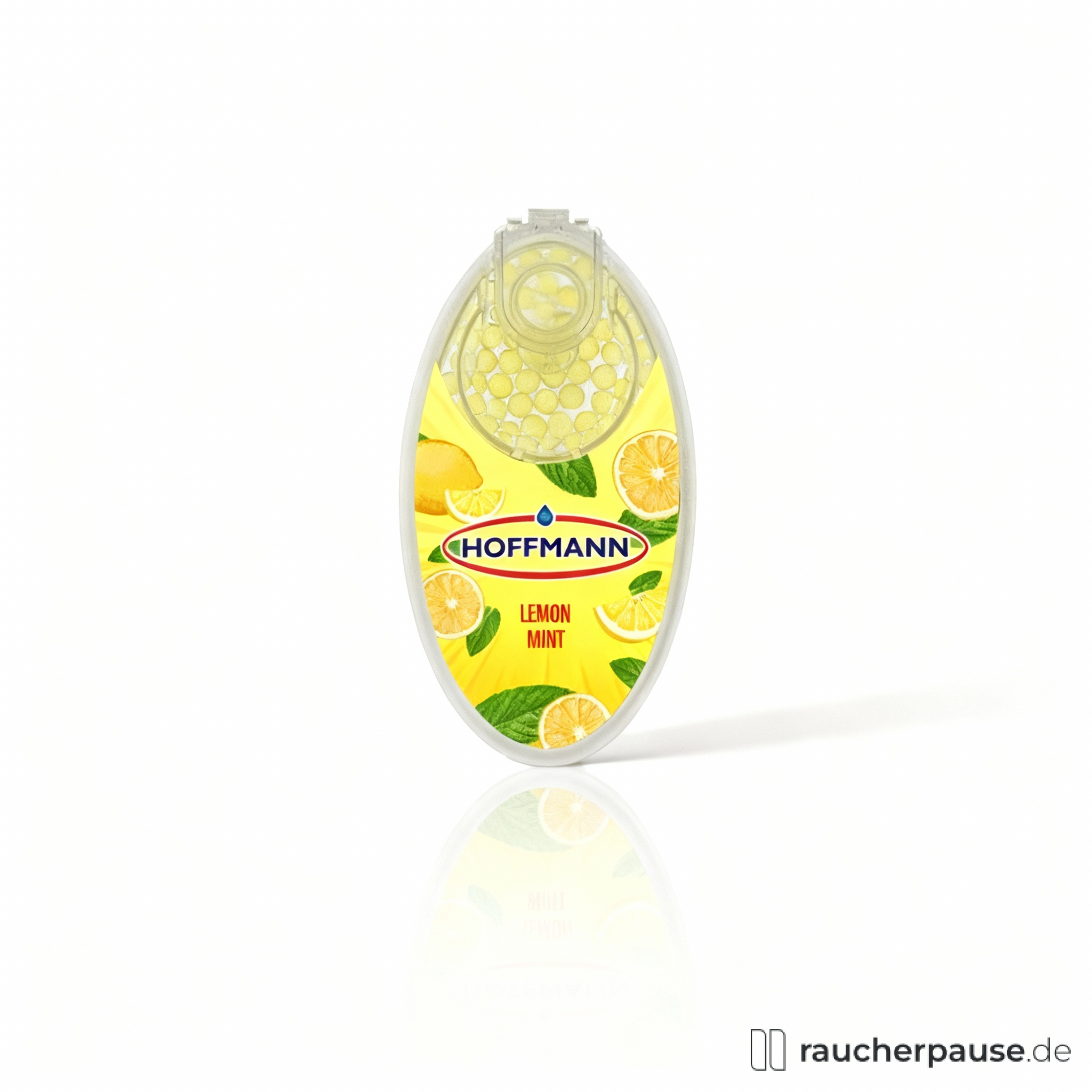 Hoffmann Lemon Mint Aromakapseln | 100 Stück | Erfrischendes Zitrus-Minz-Aroma für Zigaretten & IQOS