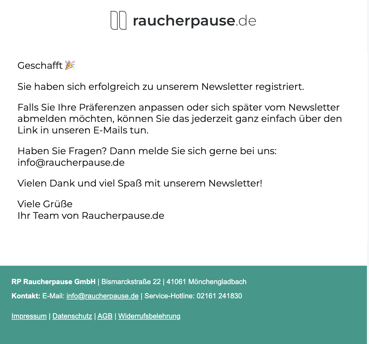 Bonusprogramm von raucherpause GmbH: Punkte verdienen, Promotions und Kontoverwaltung visualisiert., packshot vorderseite