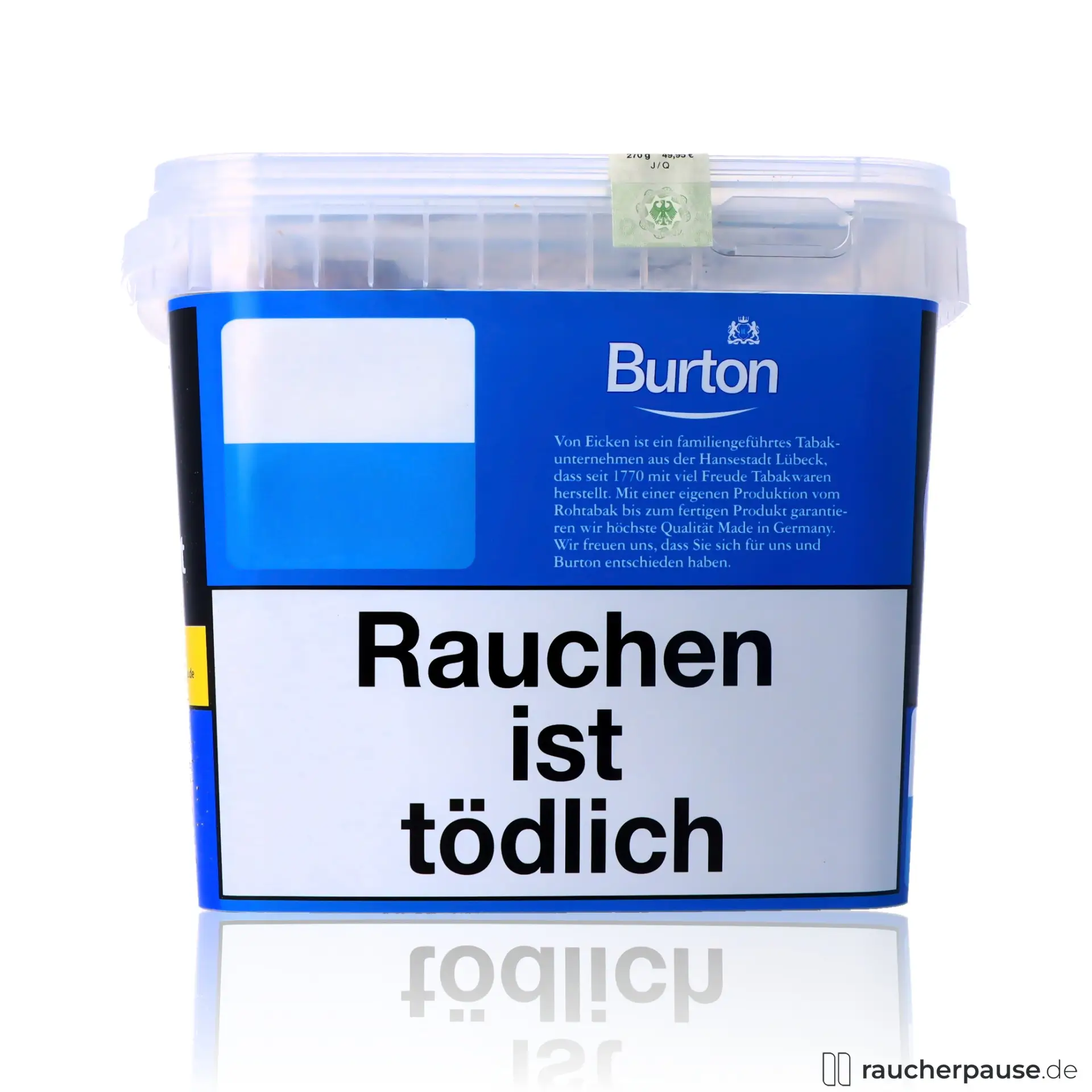 Burton Blue Volumentabak | 250g Eimer | XXXL Mega Box | Burley, Virginia, Orient Tabak