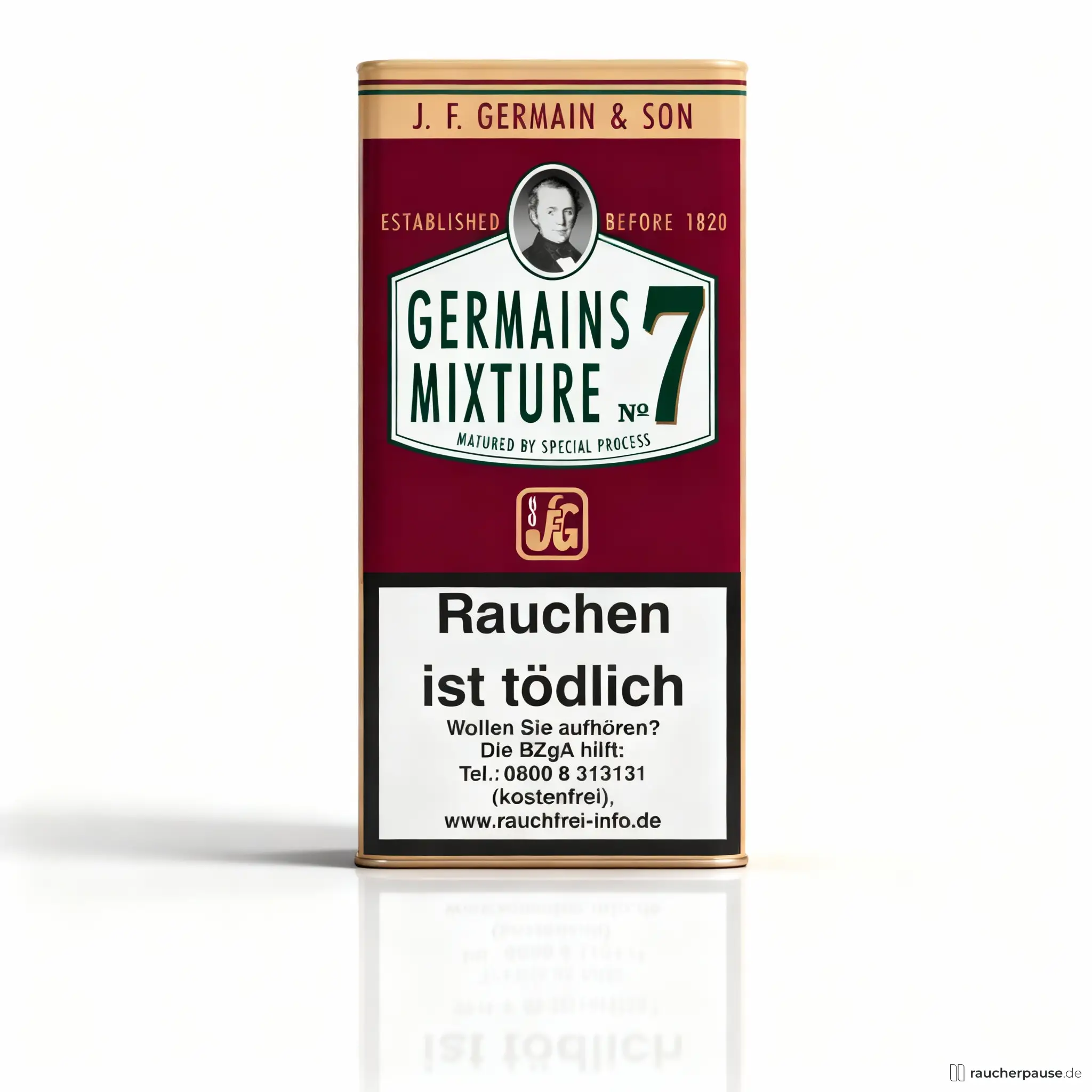 Germain's Mixture No. 7 Pfeifentabak | 50g Pouch | Fruchtiges Aroma | Mittelkräftig | Nostalgischer Genuss