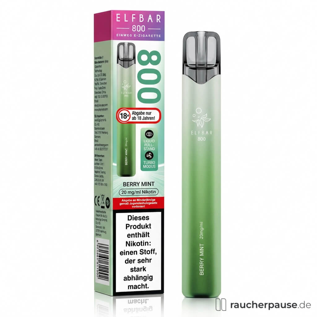 ELFBAR 800 Berry Mint | 20 mg/ml Nikotin | bis zu 800 Züge