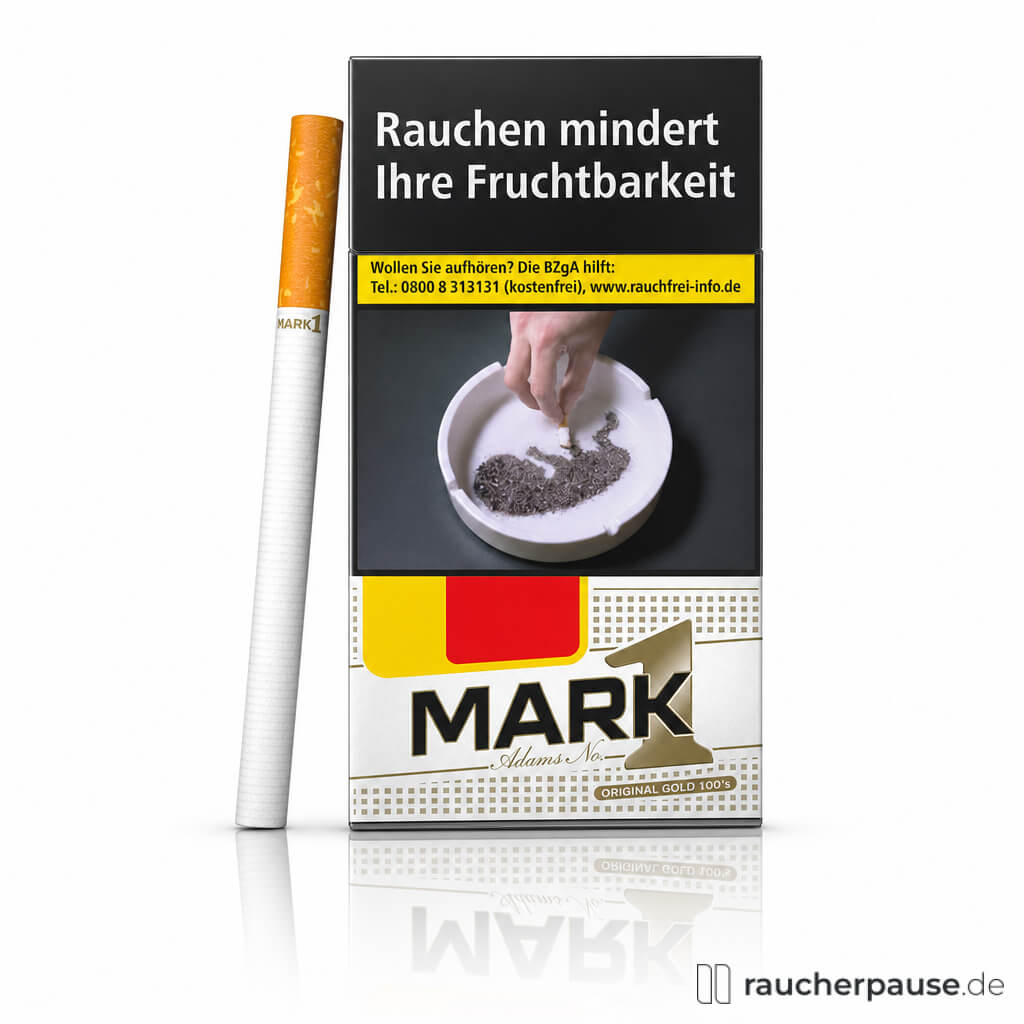 Mark Adams No. 1 Gold 100er Zigaretten | 20 Stk. pro Packung | Mildes Tabakaroma