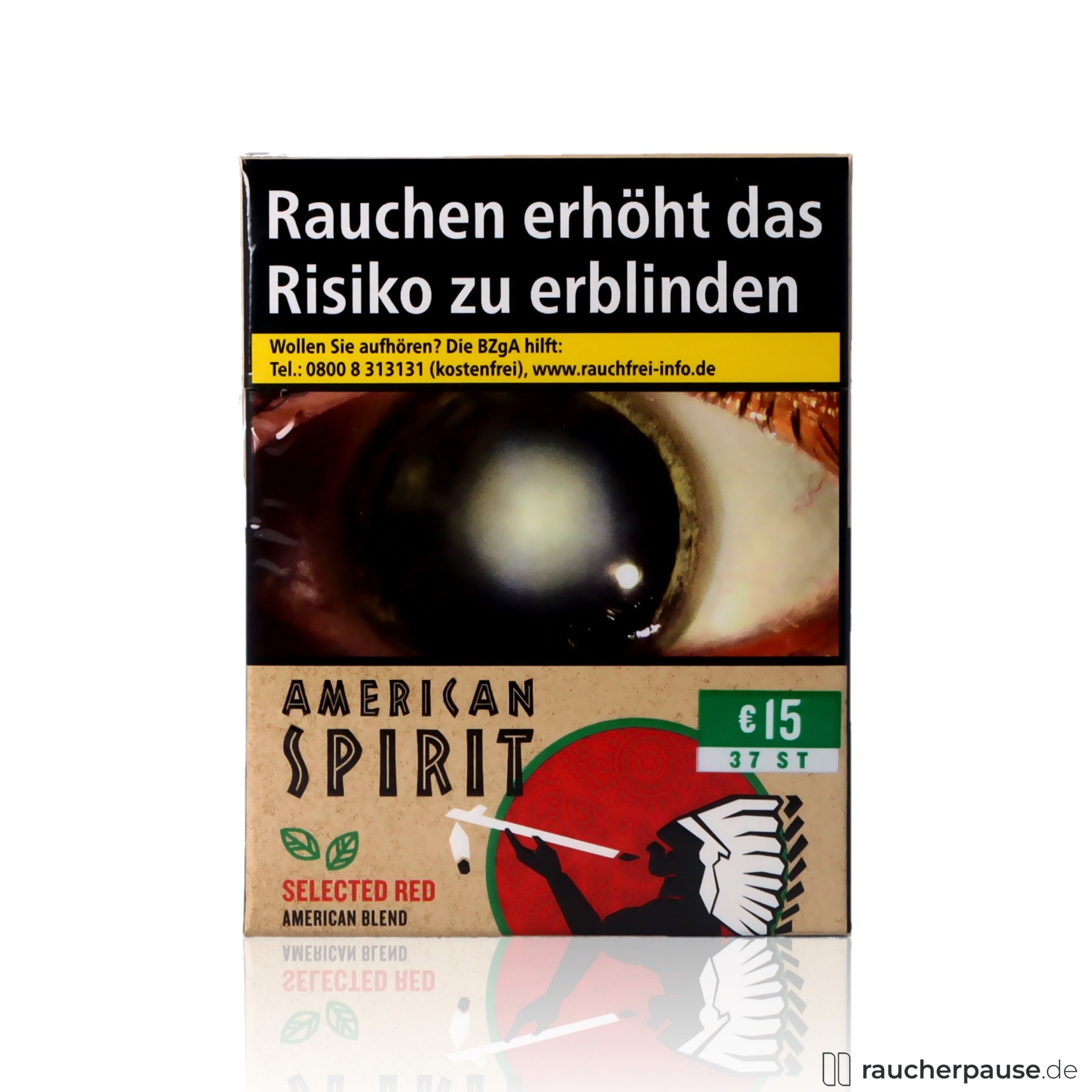 American Spirit Red Mega Zigaretten | 37 Stk. pro Packung | 100% naturreiner Tabak