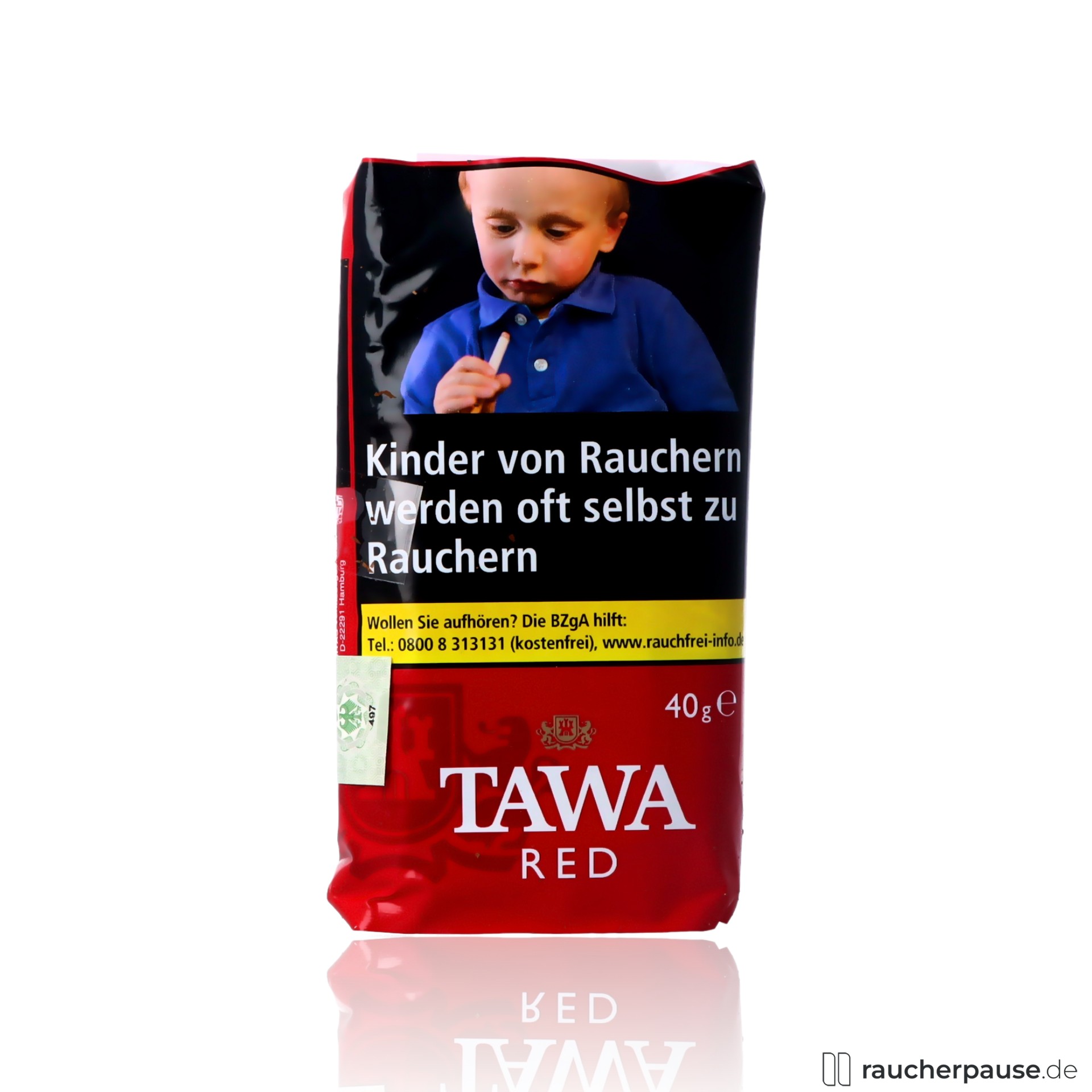 TAWA Red No 2 | 40g Zigarettentabak Pouch | American Blend, mittel, preisgünstig
