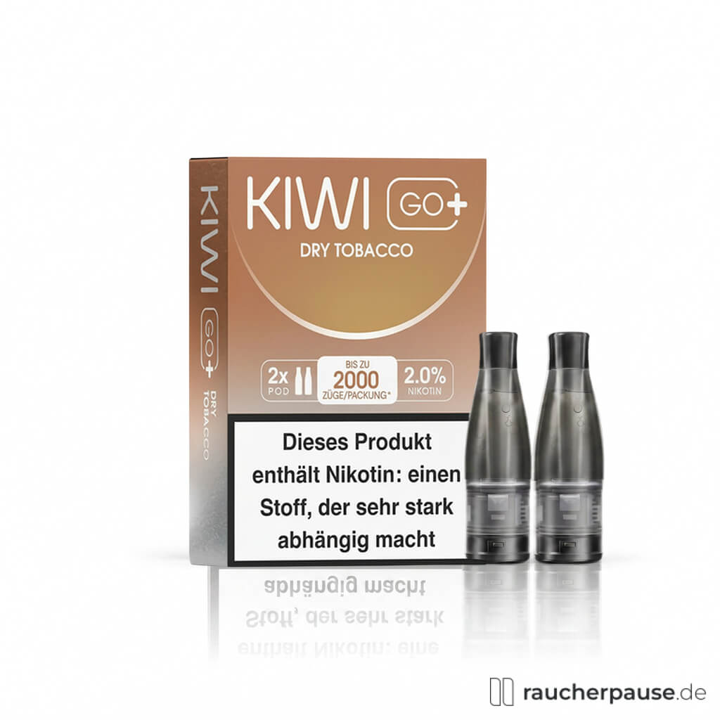 KIWI GO+ Dry Tobacco Prefilled Pods | 2 Stück | 20 mg/ml Nikotin