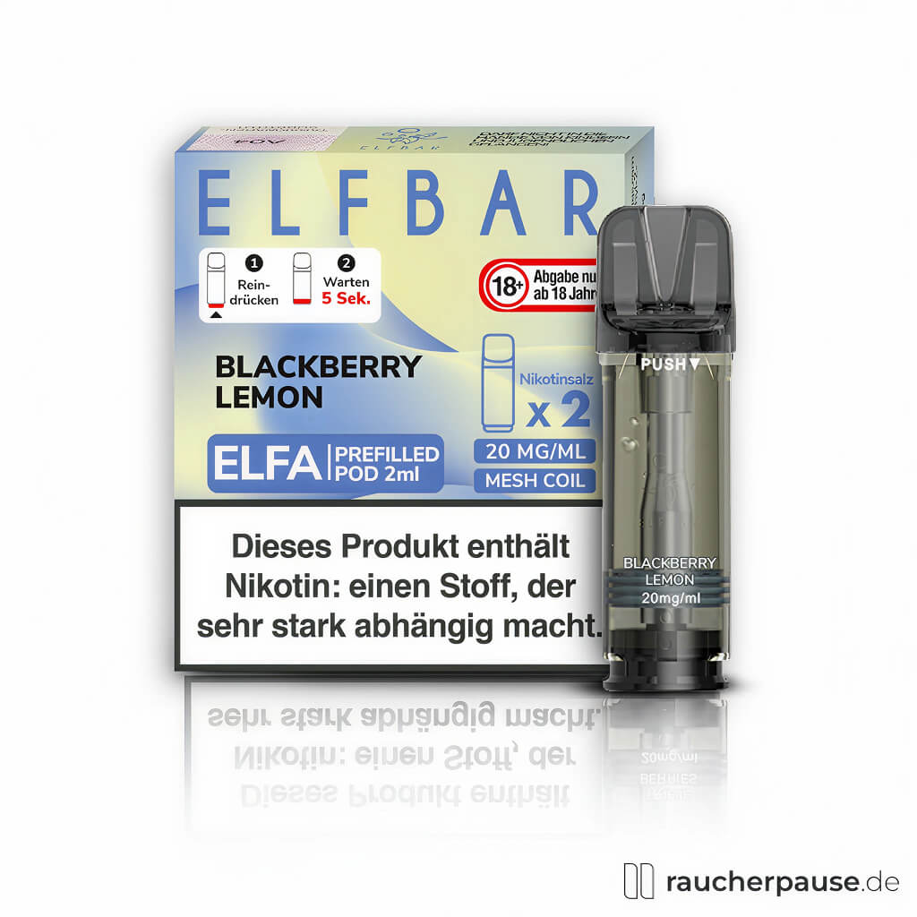 ELFBAR ELFA Blackberry Lemon Pods | 20mg Nikotin | 2er Pack