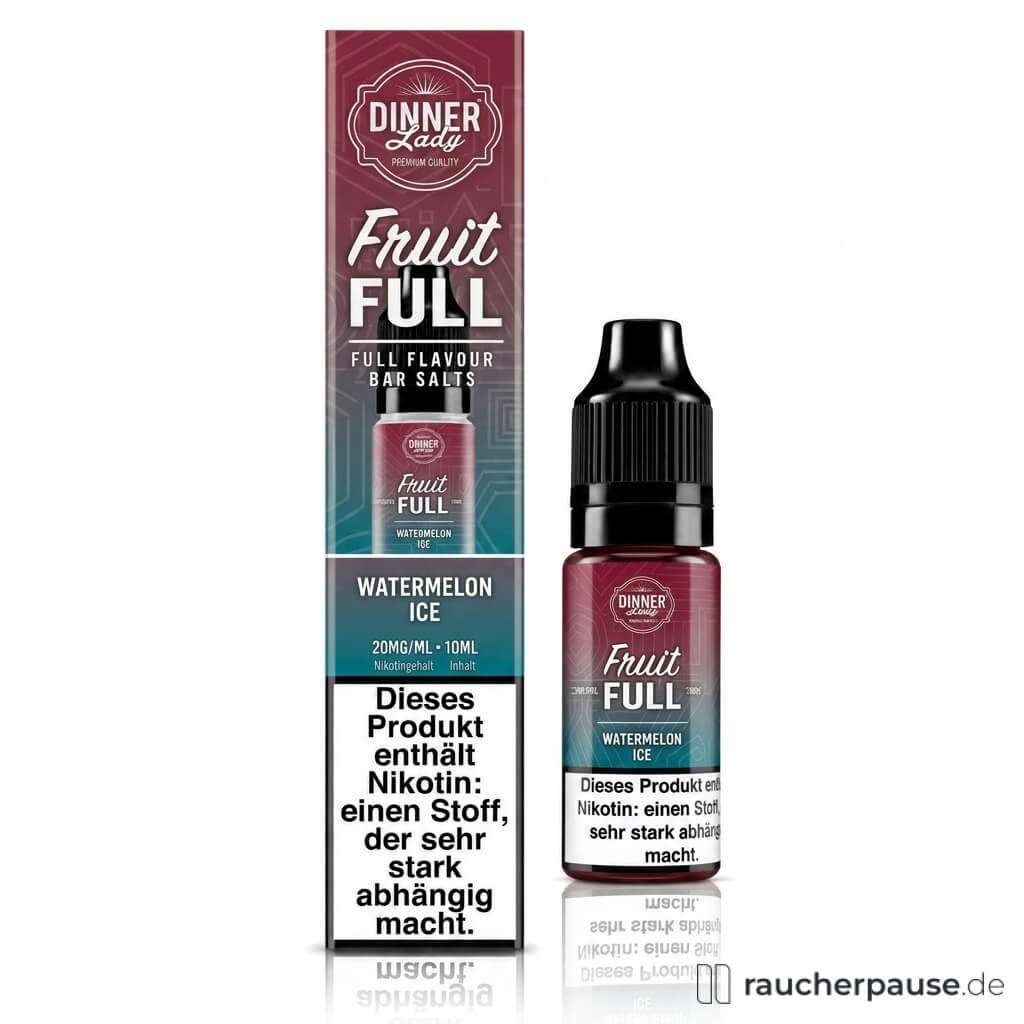 Dinner Lady Fruit Full Watermelon Ice Nikotinsalz Liquid | 20 mg/ml Nikotin | 10 ml