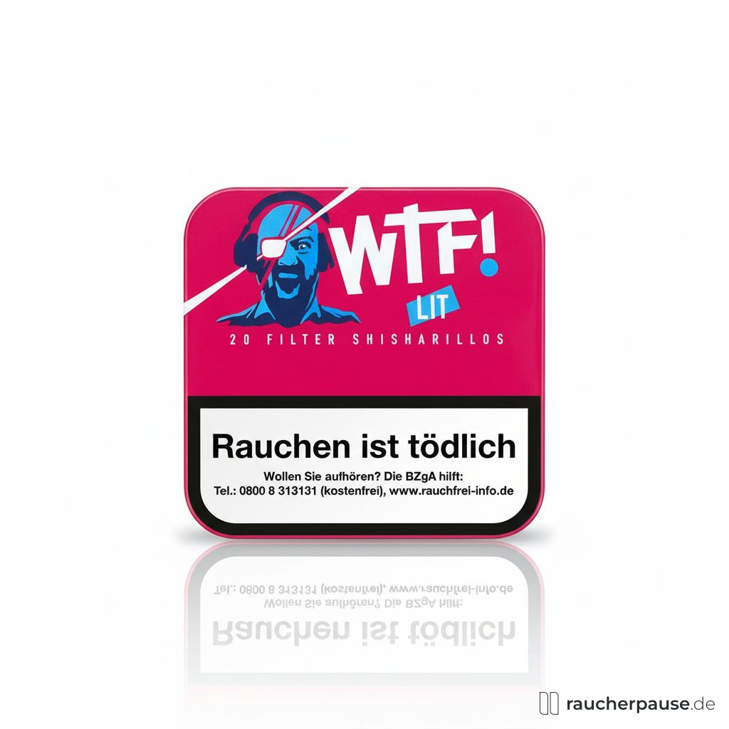WTF! Shisharillo Lit Zigarillos | 20er Pack | Beerenaroma | 70mm | Ecuador Deckblatt