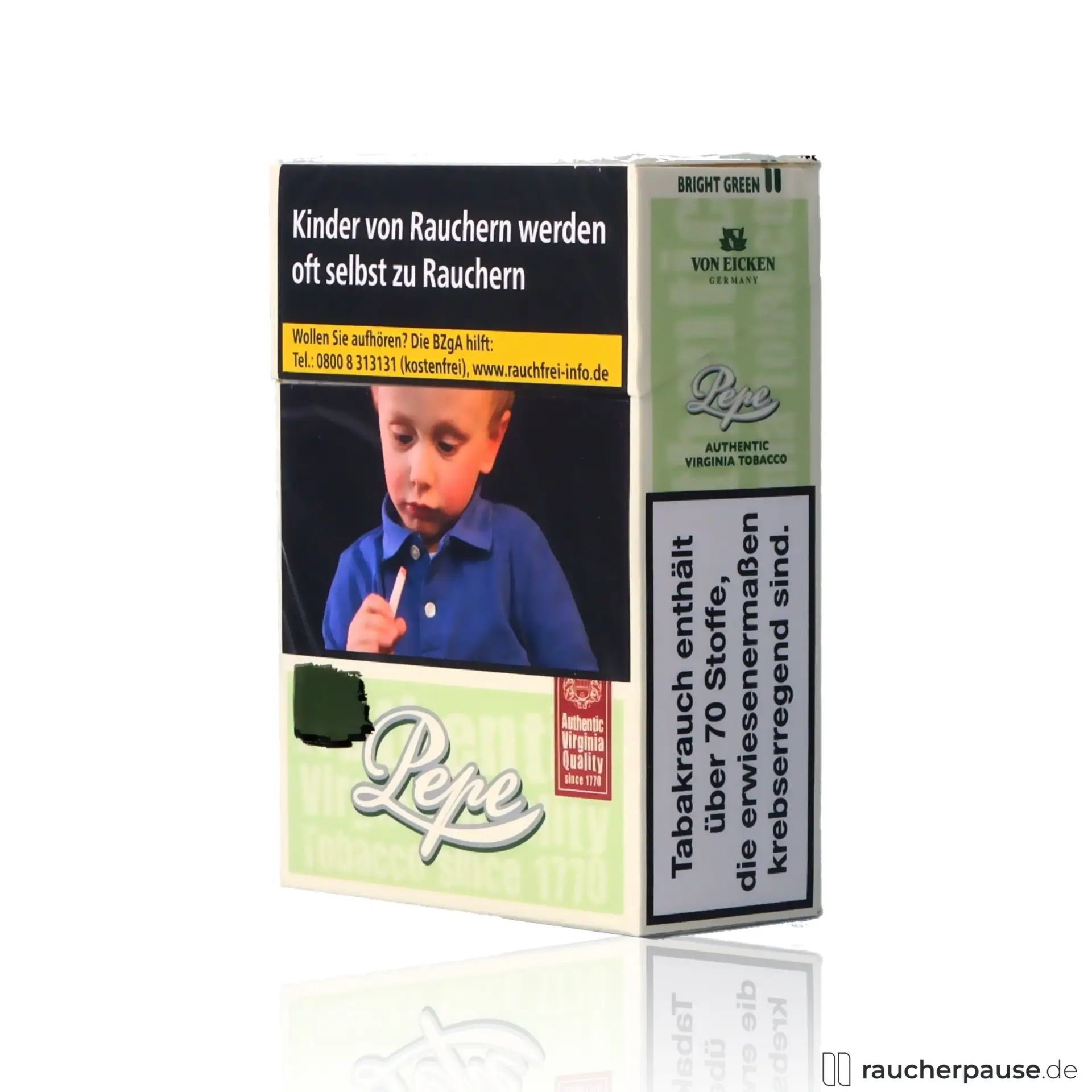 Pepe Bright Green Zigaretten | 30 Stk. pro Packung