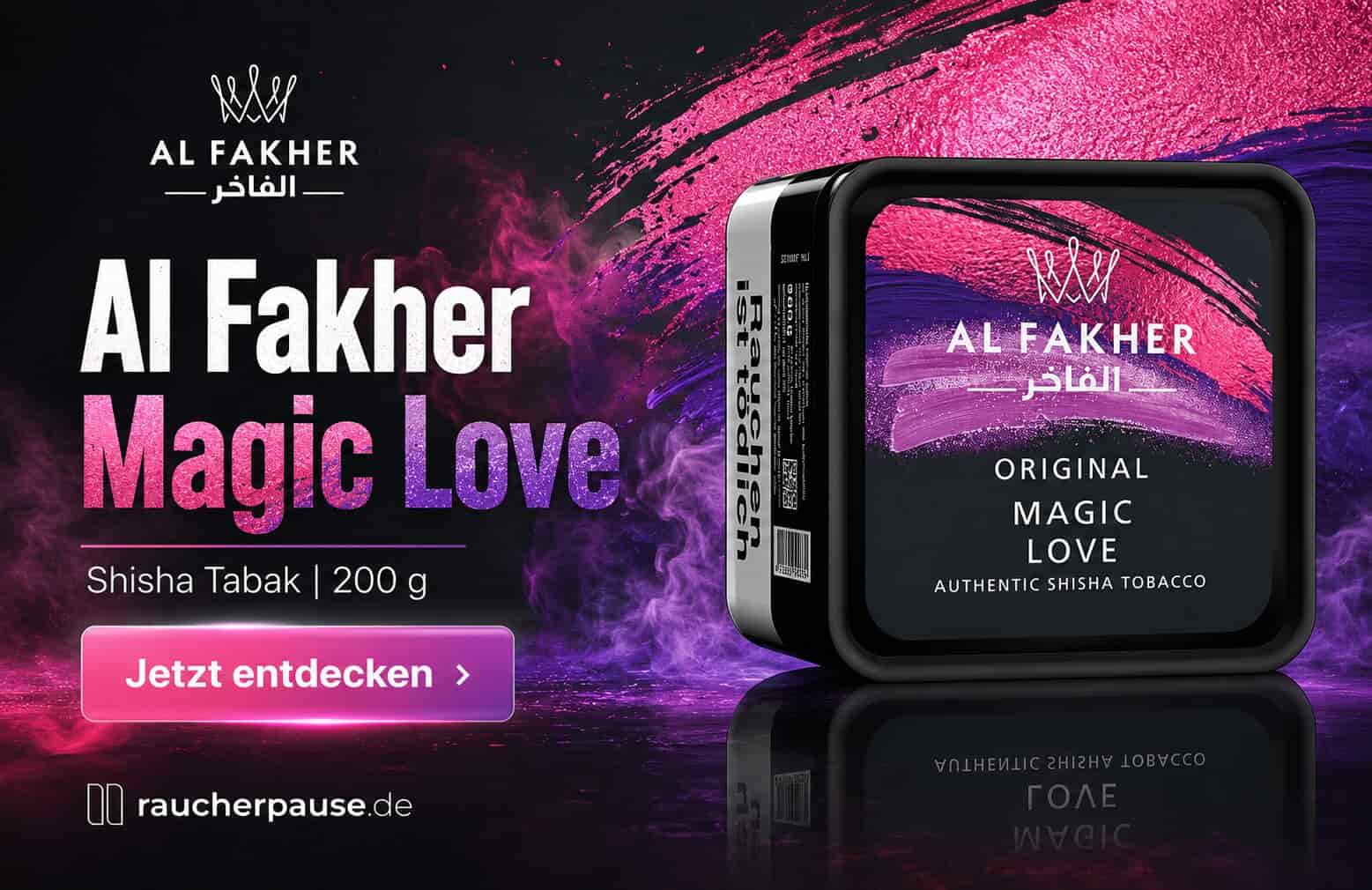 Al Fakher Magic Love Shisha Tabak in der 200-g-Dose