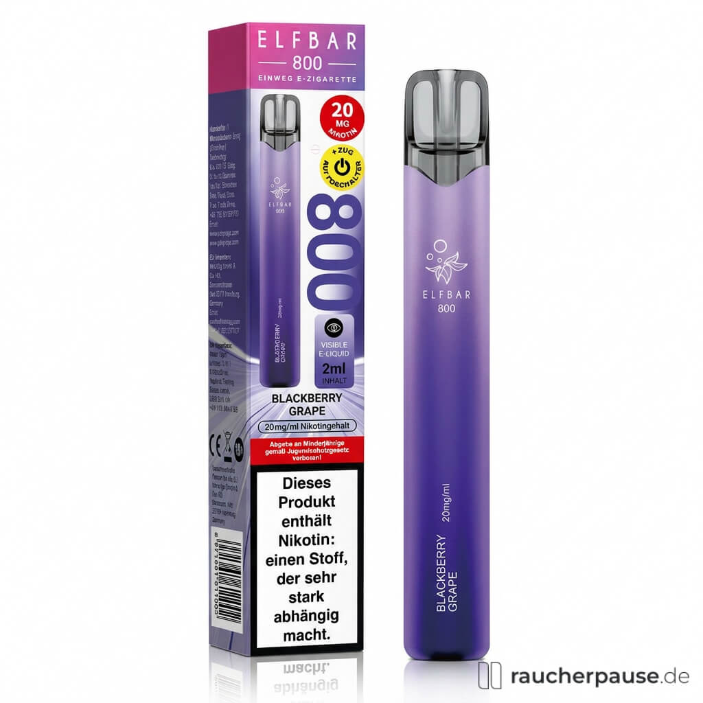 ELFBAR 800 Blackberry Grape | 20 mg/ml Nikotin | bis zu 800 Züge