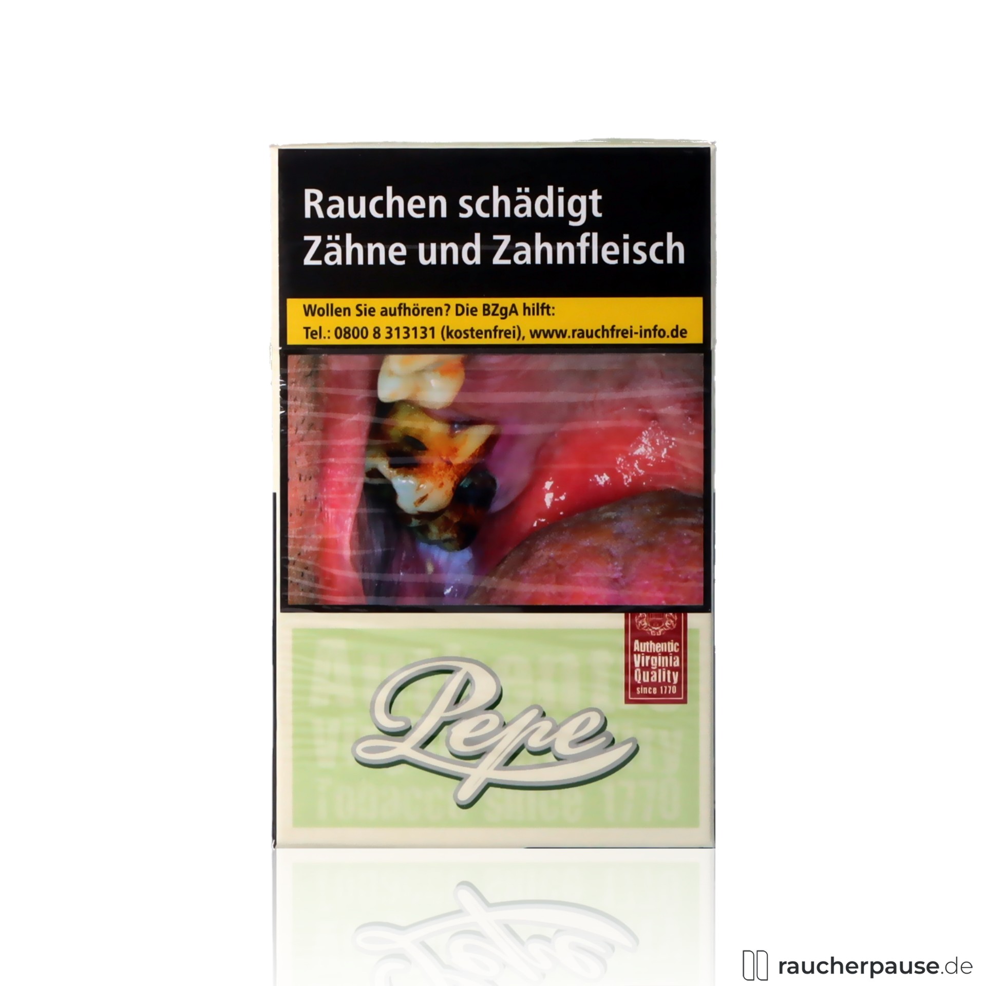 Pepe Bright Green Zigaretten | 20 Stk. pro Packung | Ohne Zusatzstoffe Pepe Bright Green Zigaretten | 20 Stk. pro Packung | Ohne Zusatzstoffe