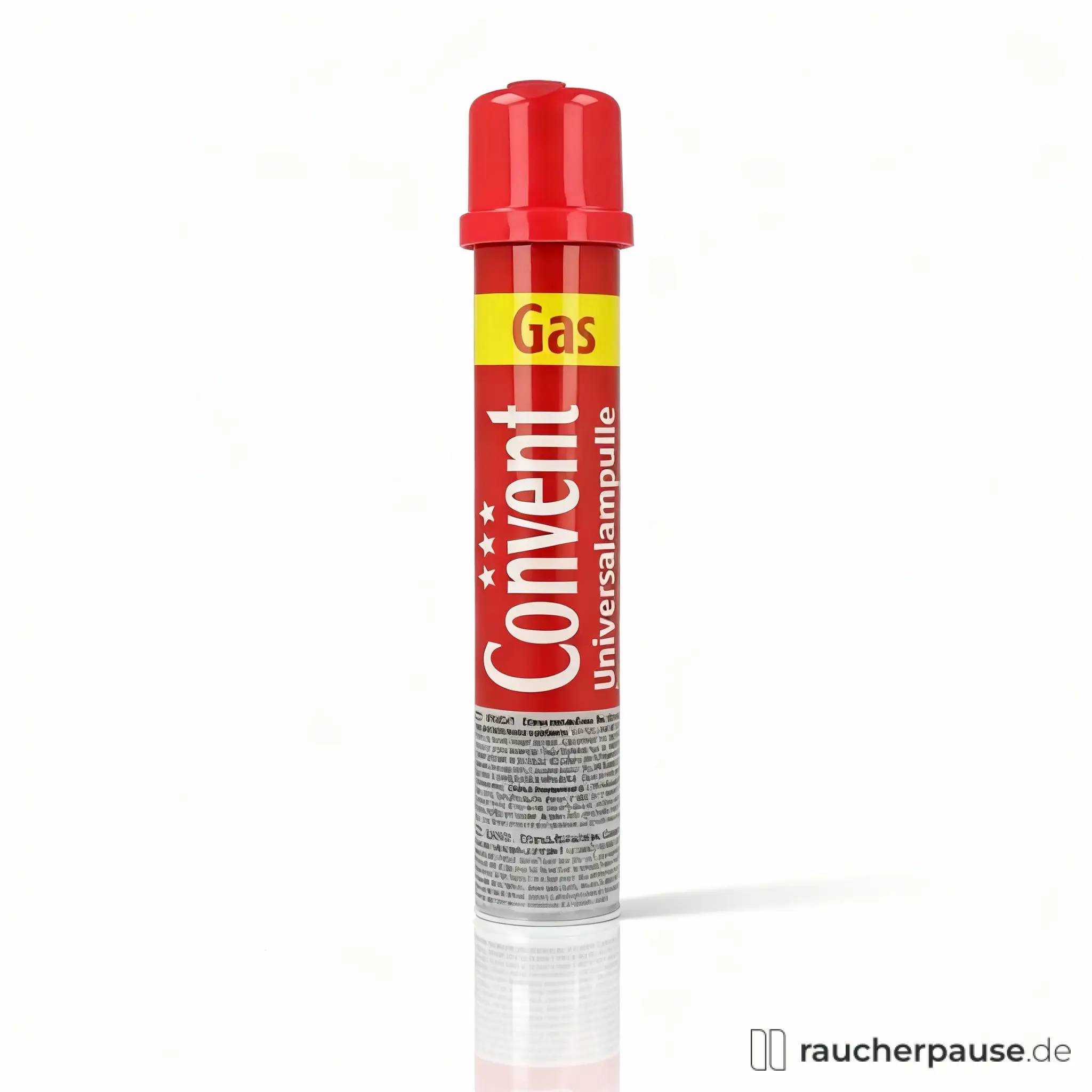 Convent Feuerzeuggas 65 ml mit 5 Adaptern | Universelles Nachfüllgas für Gasfeuerzeuge | Ca. 20 Füllungen